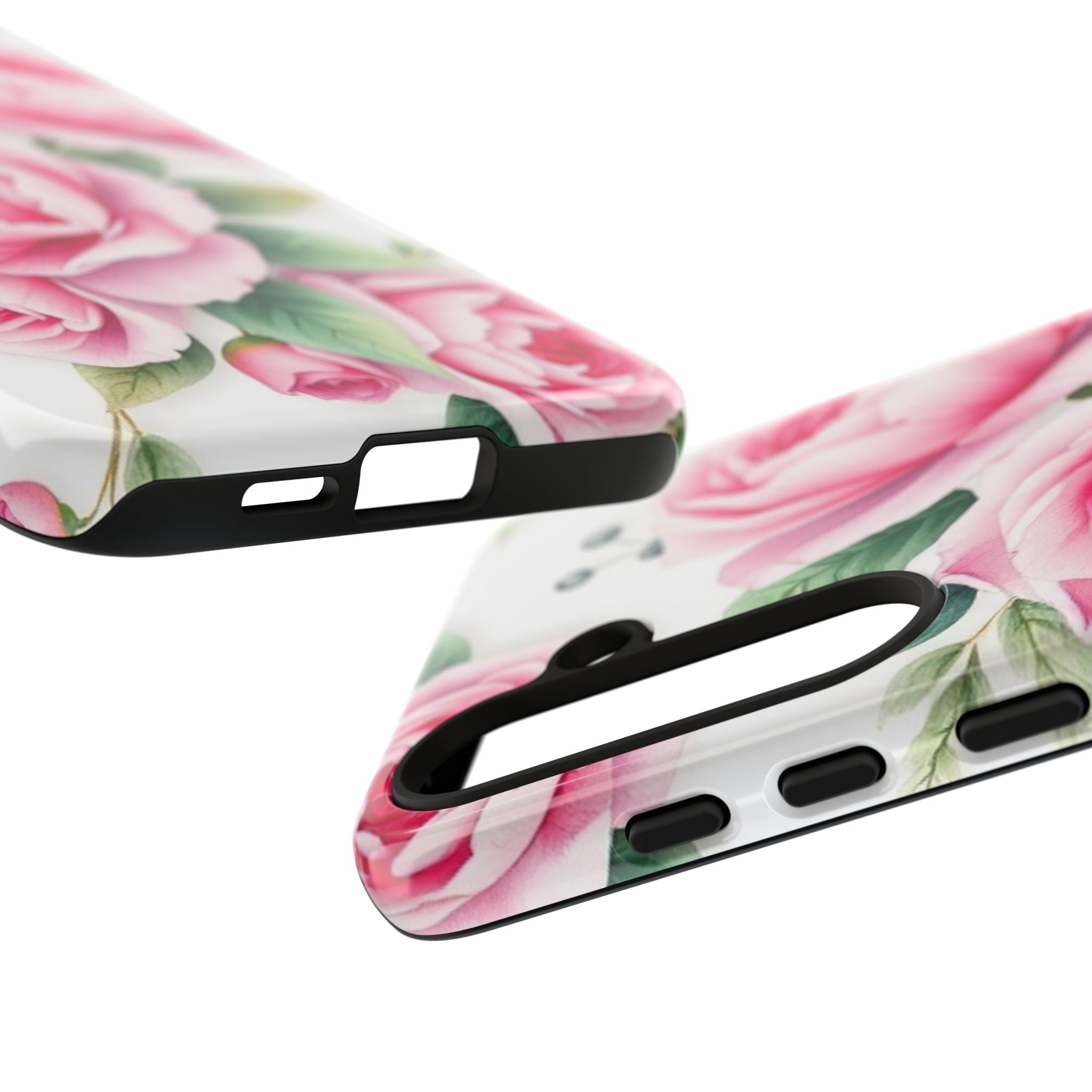 Android OR iPhone Compatible Cases - Pink Flower Design - Unique Tough Cases