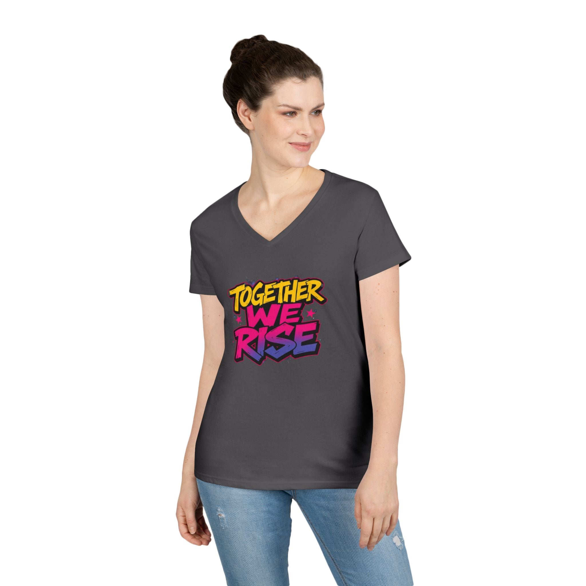 Empowerment Ladies' V-Neck T-Shirt - Together We Rise
