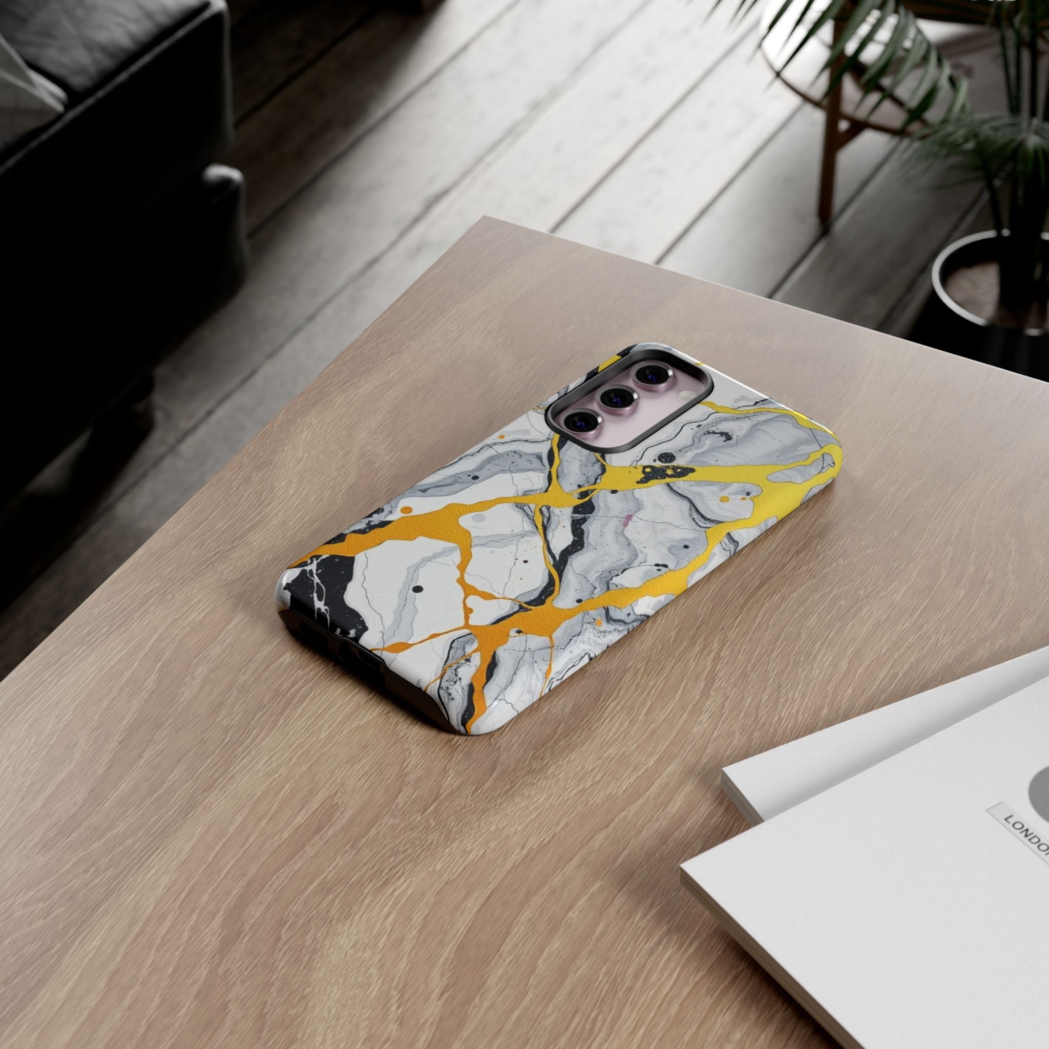 Beautiful Marble and Gold Design Tough Cases For Android & iPhone