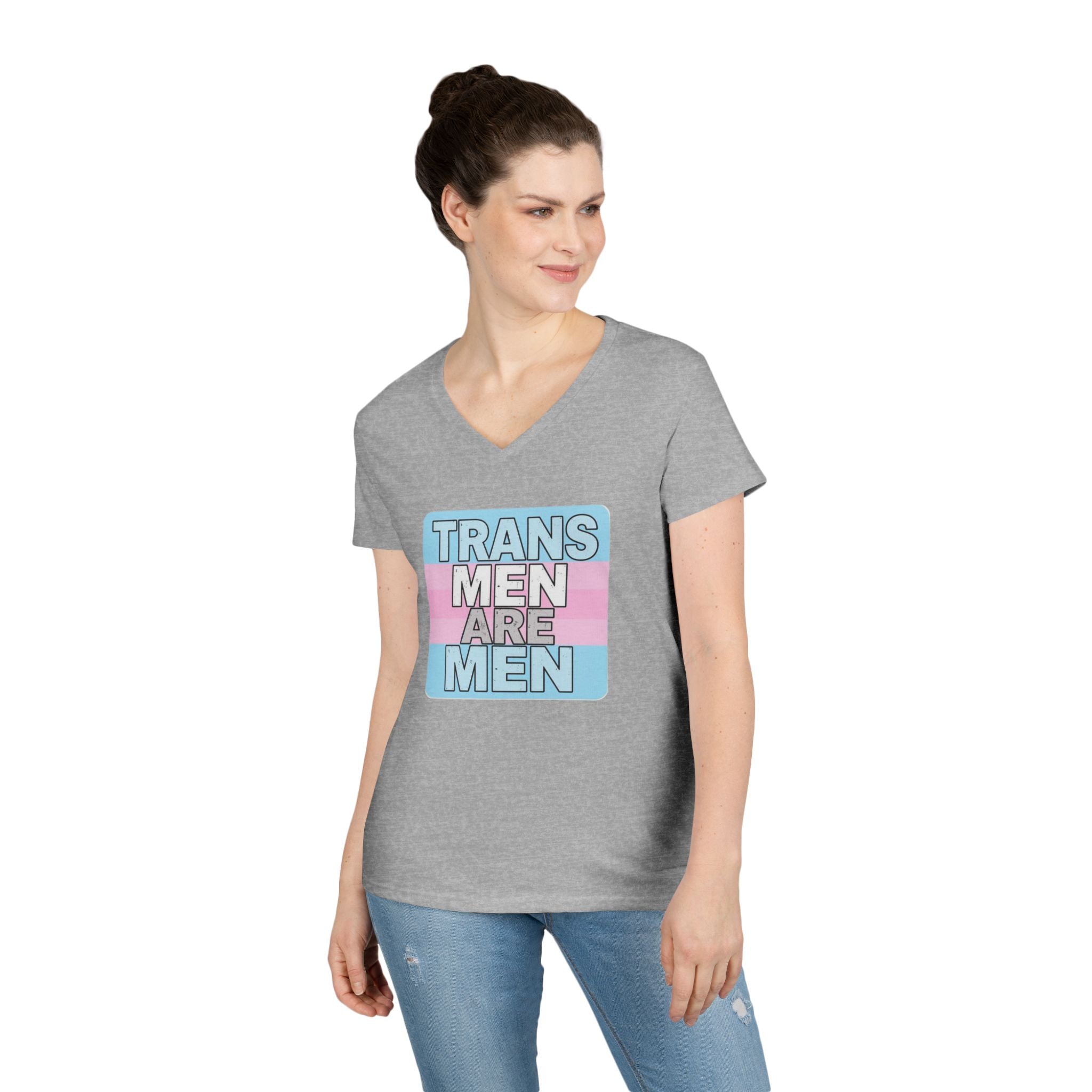 Transgender Pride V-Neck T-Shirt - Empowering Message for Inclusivity