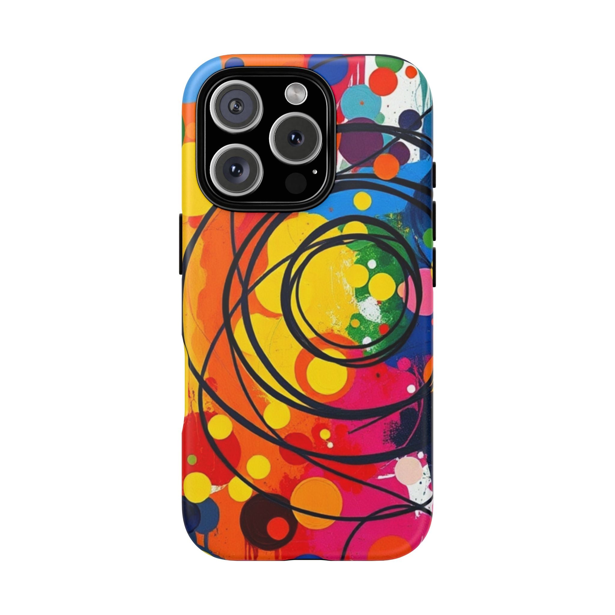 Colorful Abstract Rainbow Swirl Art Tough Case For Android & iPhone