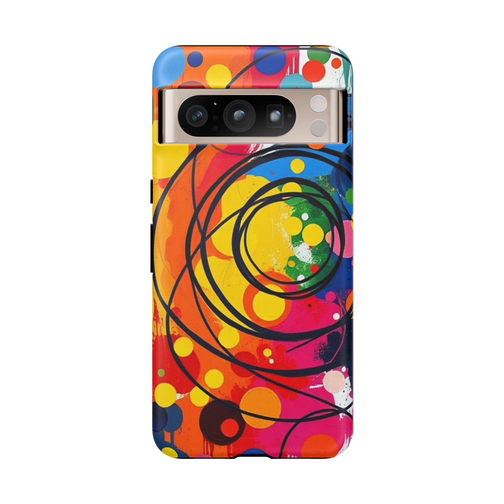 Colorful Abstract Rainbow Swirl Art Tough Case For Android & iPhone