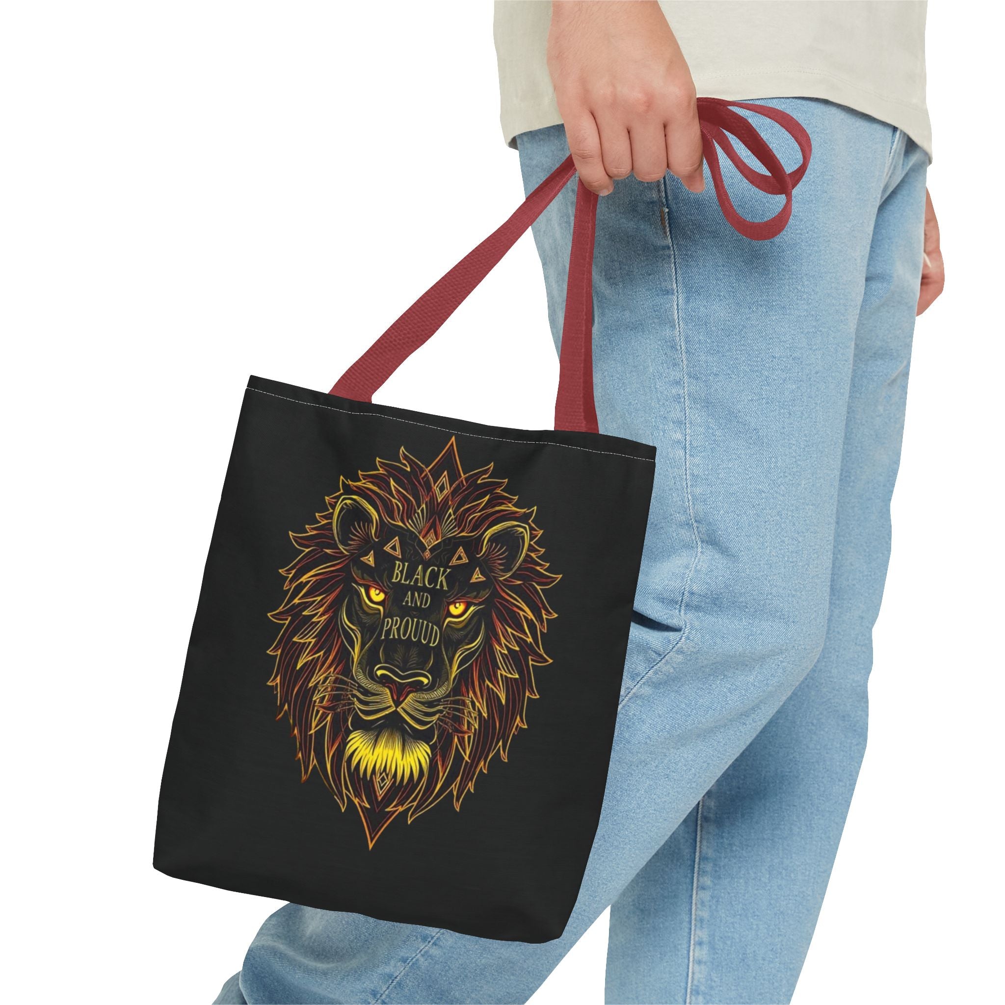 Black and Proud Lion Tote Bag