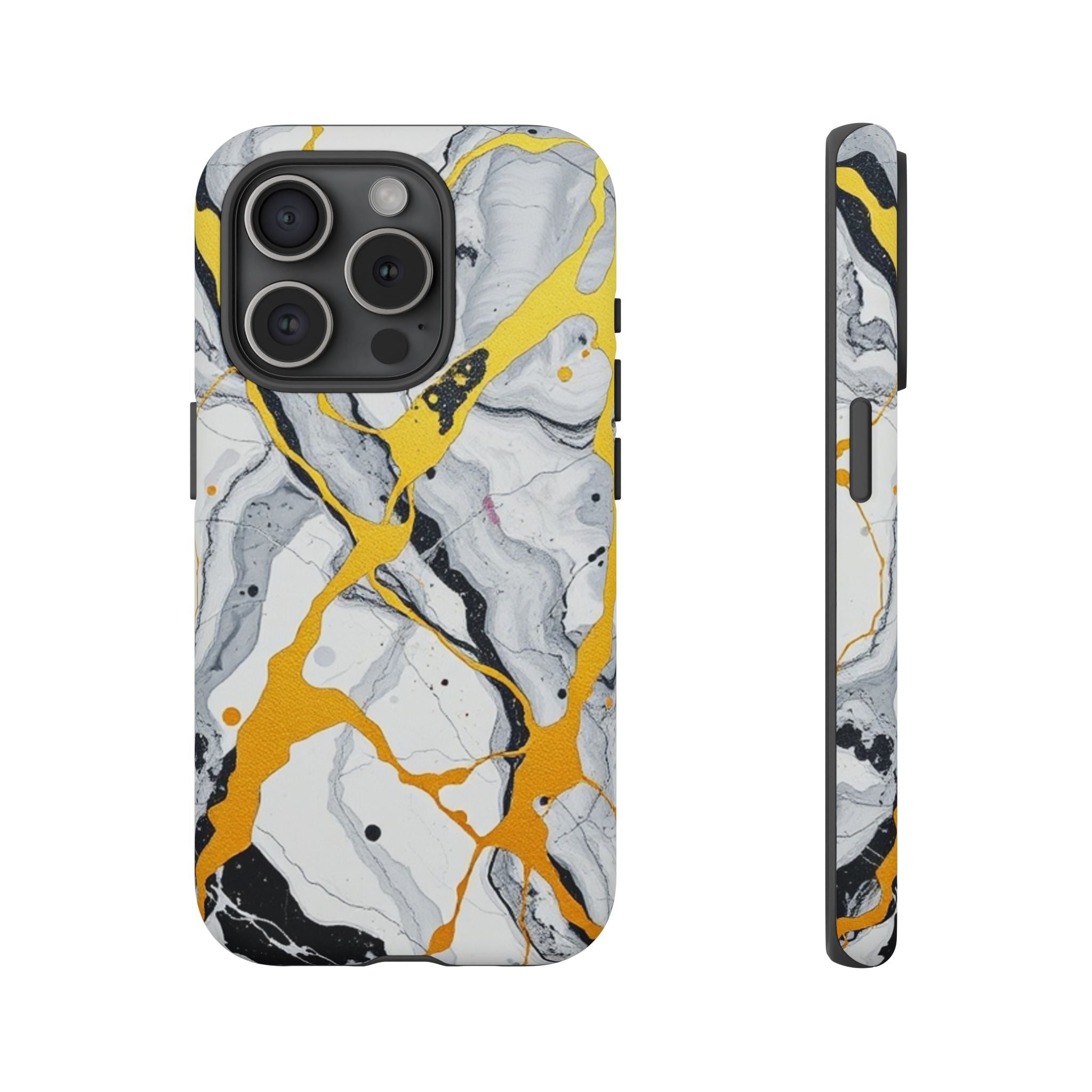 Beautiful Marble and Gold Design Tough Cases For Android & iPhone