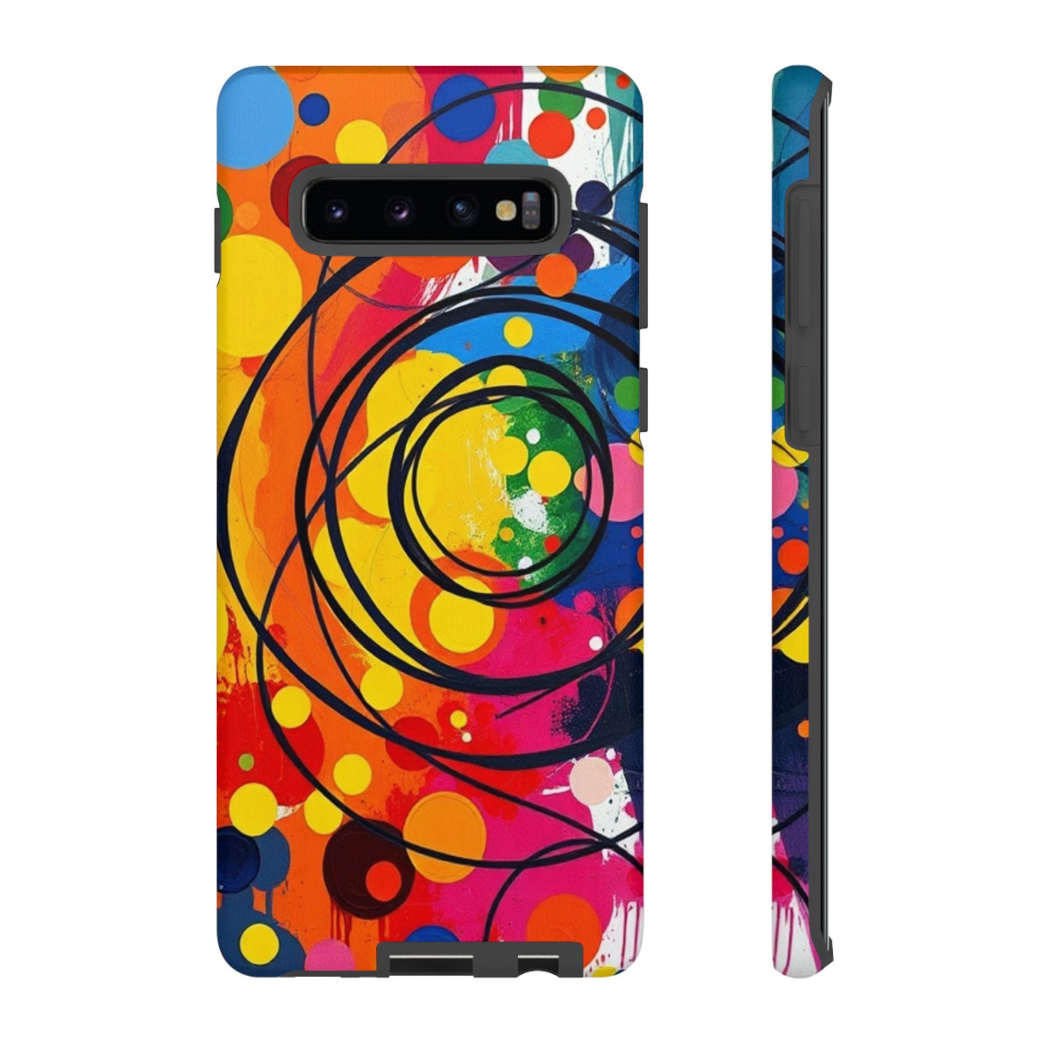 Colorful Abstract Rainbow Swirl Art Tough Case For Android & iPhone