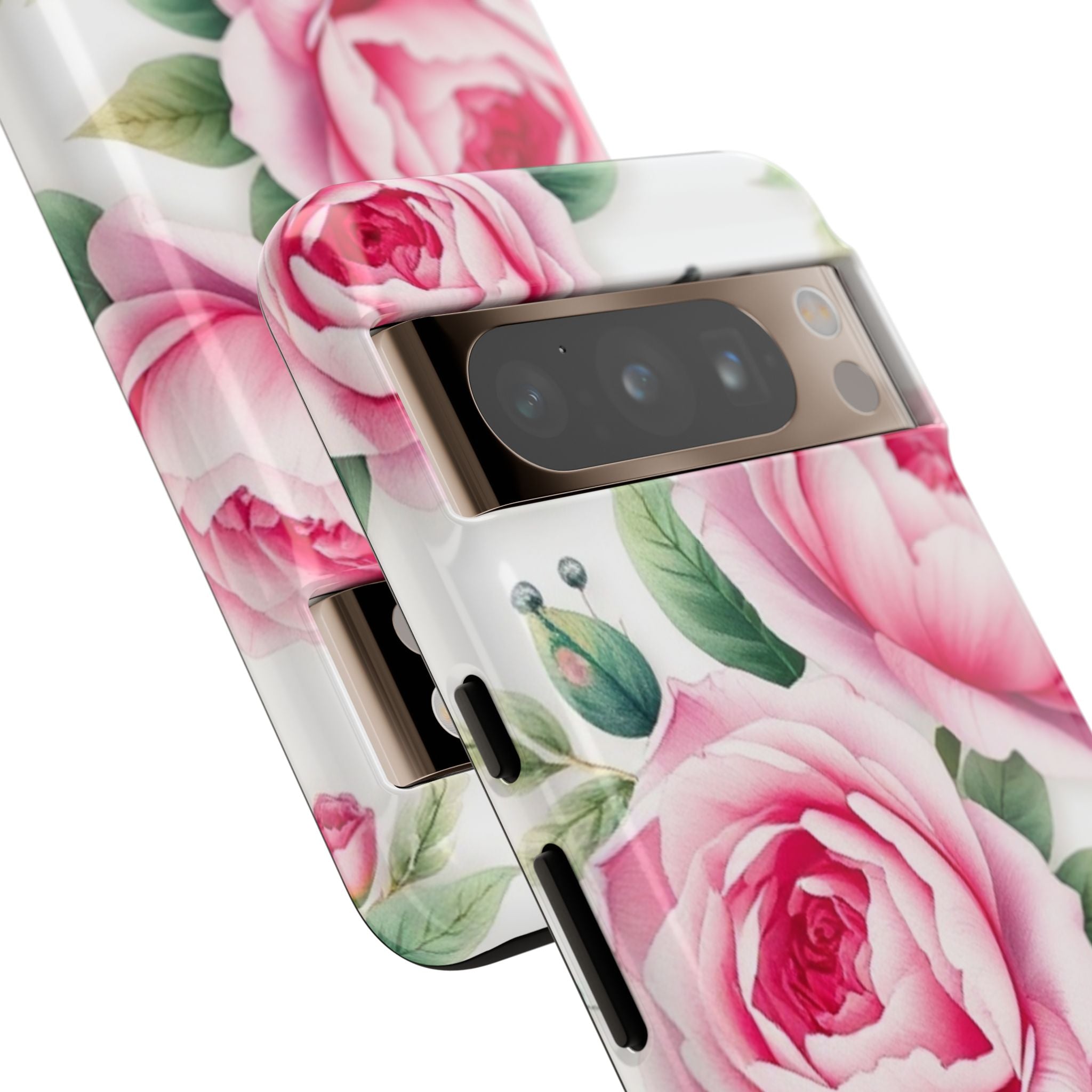 Android OR iPhone Compatible Cases - Pink Flower Design - Unique Tough Cases