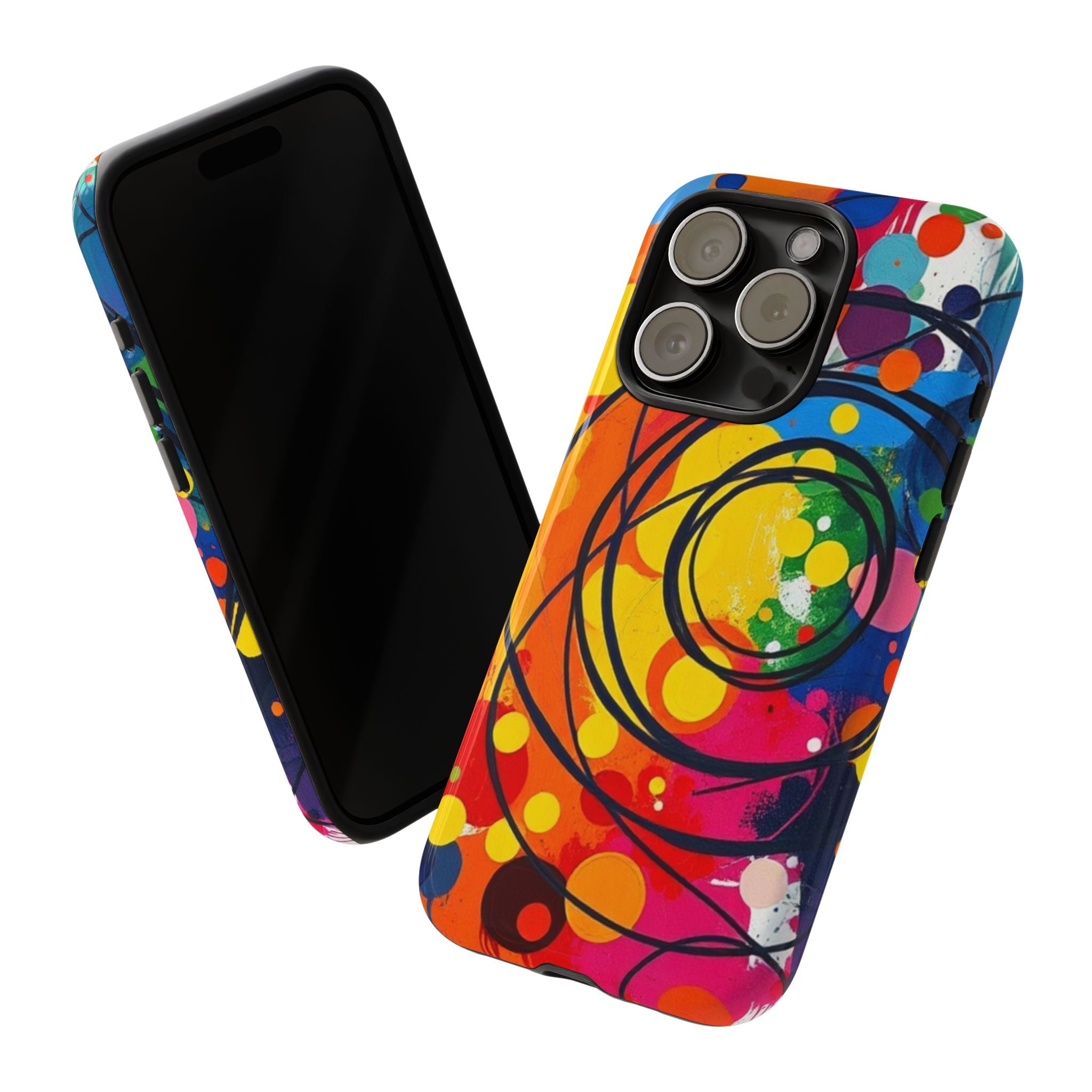 Colorful Abstract Rainbow Swirl Art Tough Case For Android & iPhone
