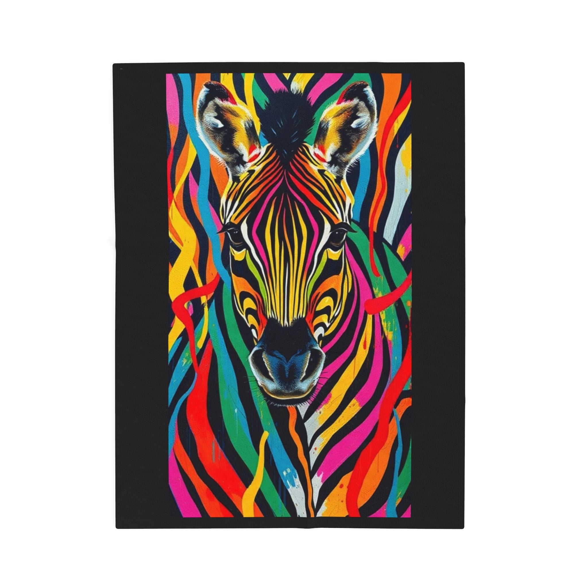 Colorful Zebra Velveteen Plush Blanket – For Comfort and Warmth