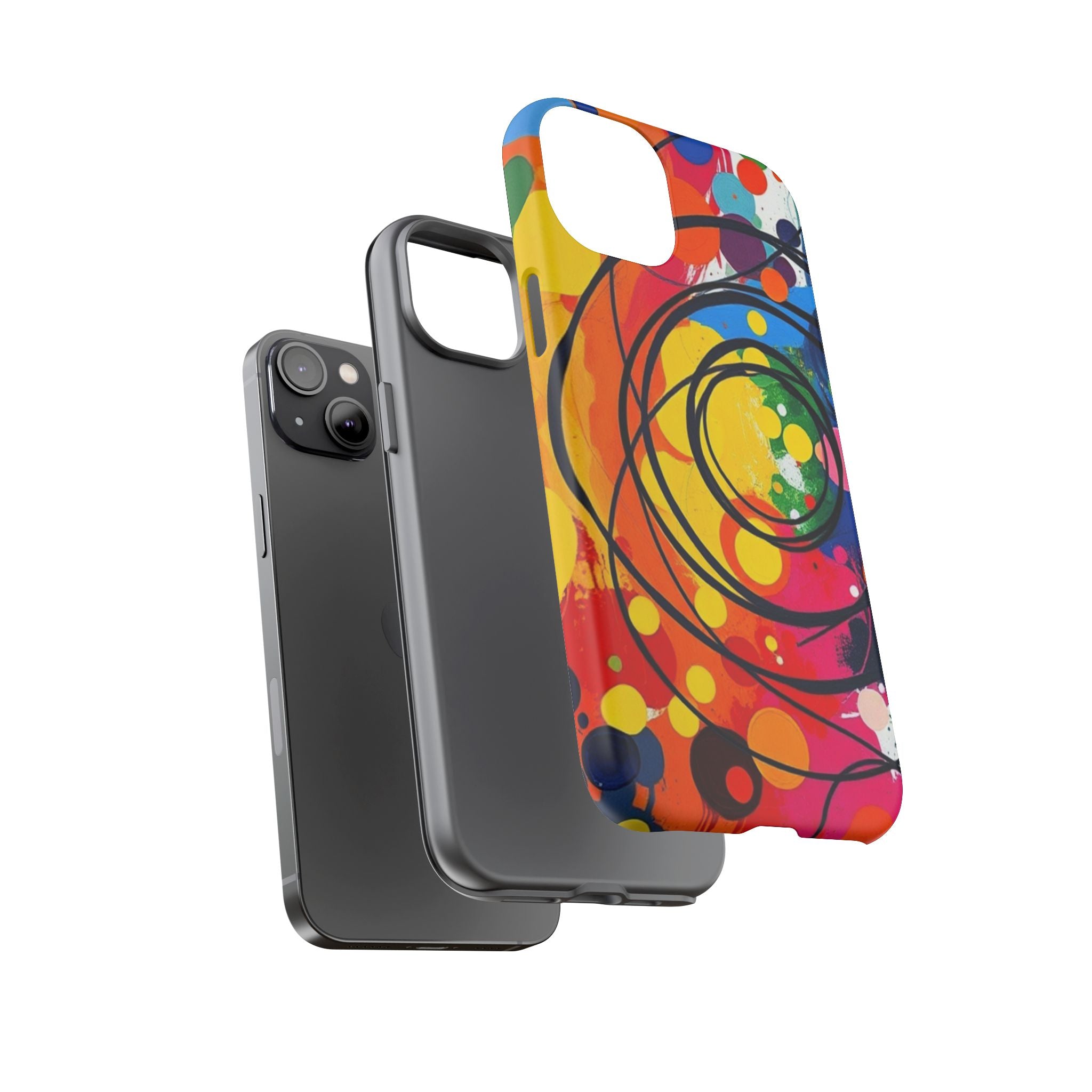 Colorful Abstract Rainbow Swirl Art Tough Case For Android & iPhone