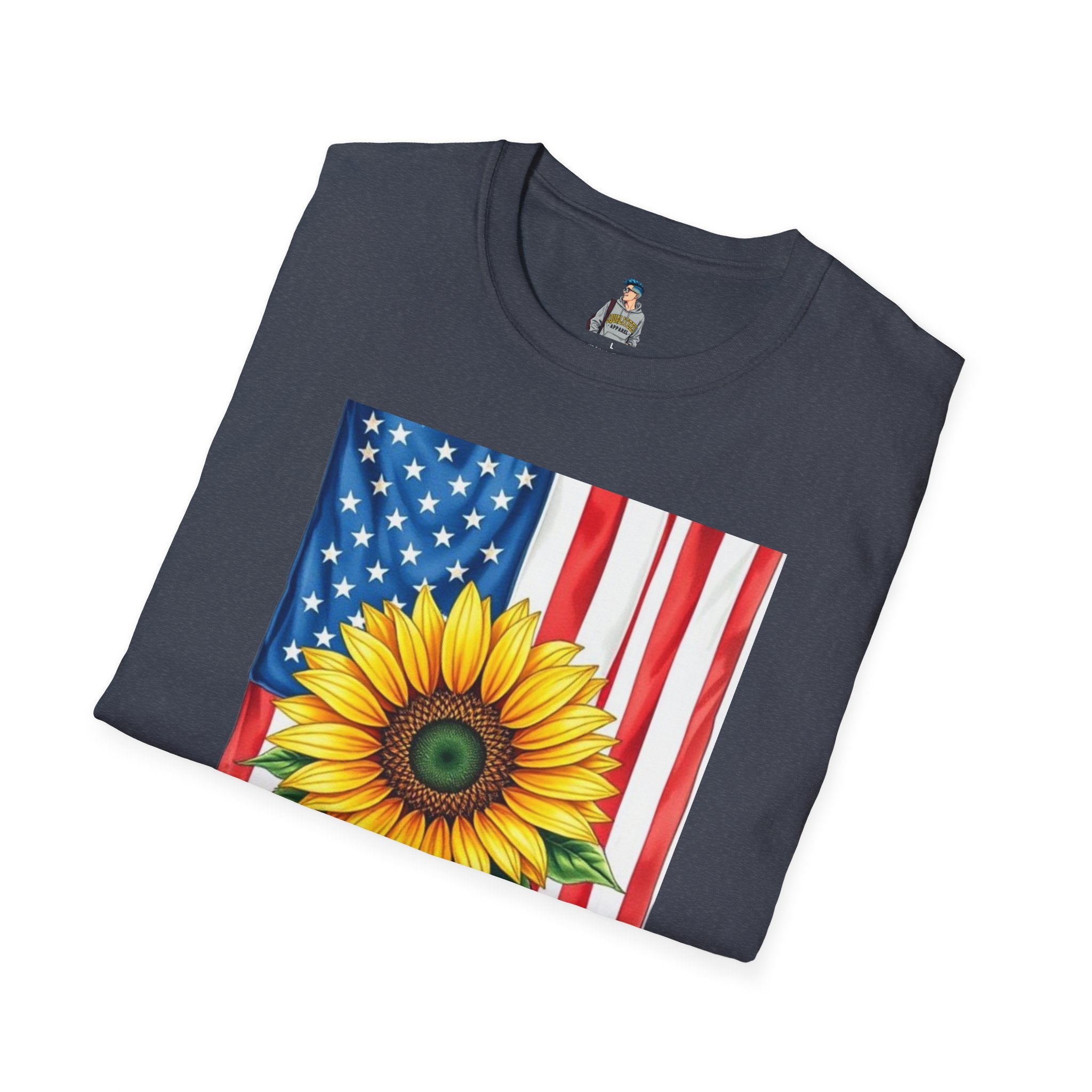 American Patriots Stand Behind Ukraine Unisex Softstyle T-Shirt - EqualiTees.Me