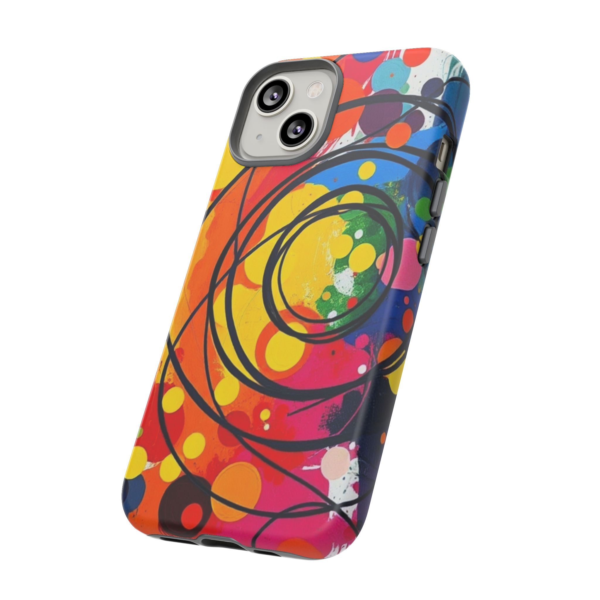 Colorful Abstract Rainbow Swirl Art Tough Case For Android & iPhone