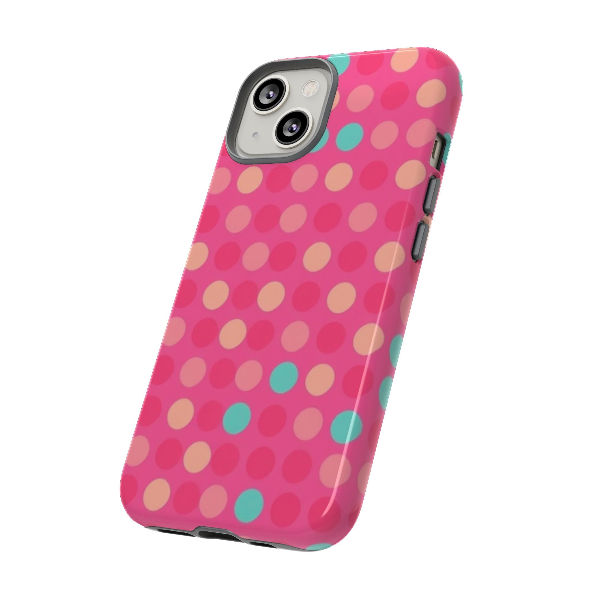 Android OR iPhone Protective Cases - Retro Polka Dots Pattern Tough Case