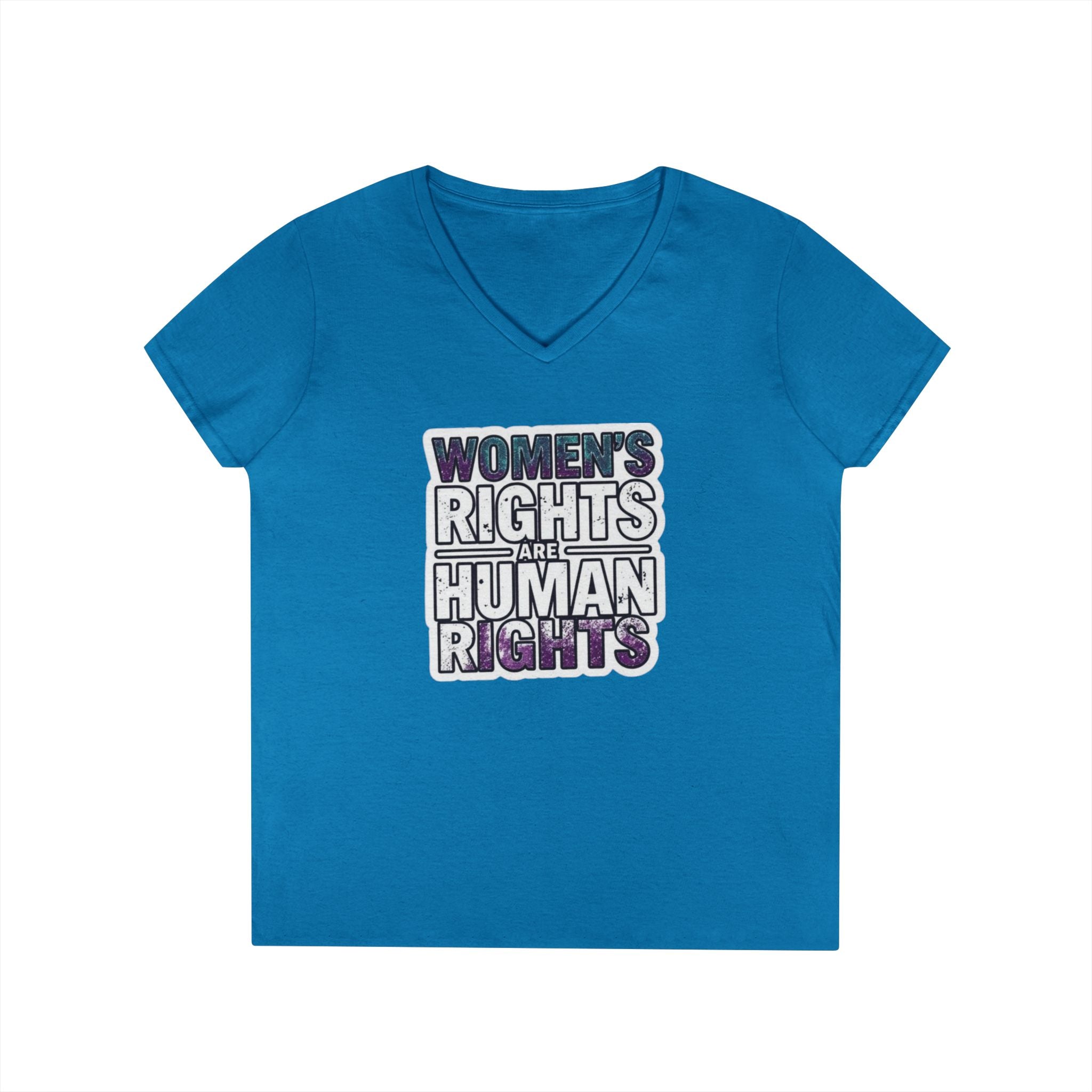 Empowerment Women's V-Neck T-Shirt - "Women's Rights are Human Rights"