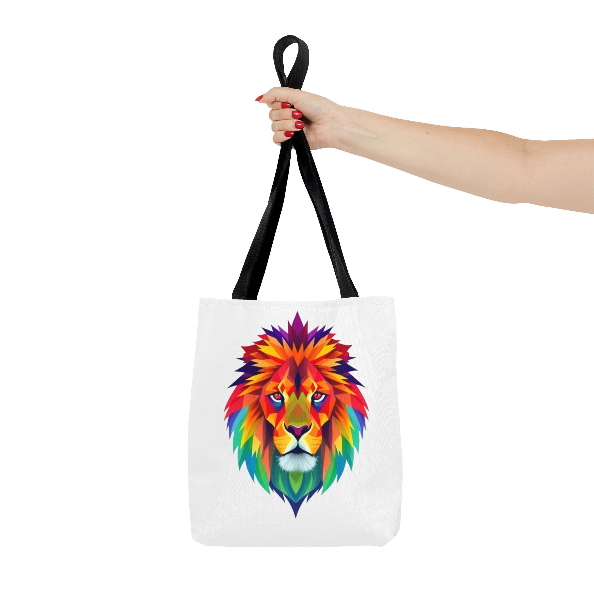 Colorful Fractal Lion Design - Tote Bag