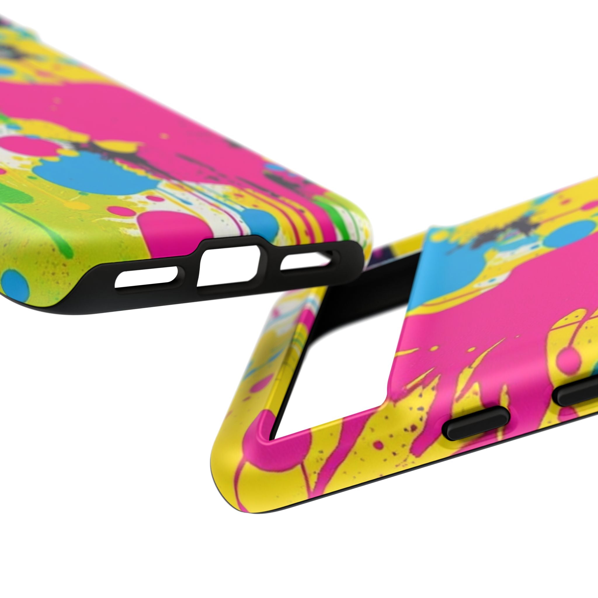 Android OR iPhone Compatible Cases - Crazy Retro Color Splash Design - Unique Tough Cases