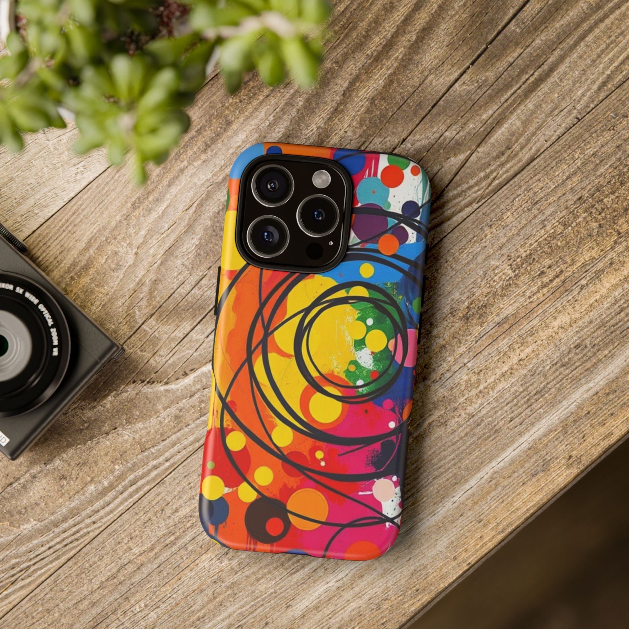 Colorful Abstract Rainbow Swirl Art Tough Case For Android & iPhone