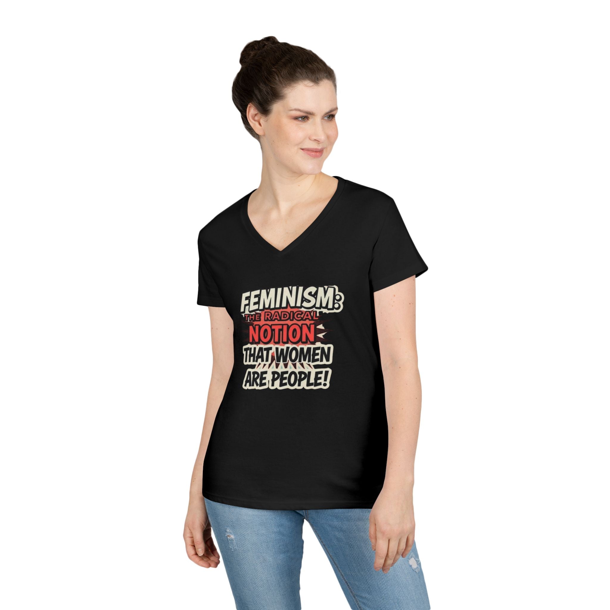 Feminism V-Neck T-Shirt - Empowering Women’s Apparel