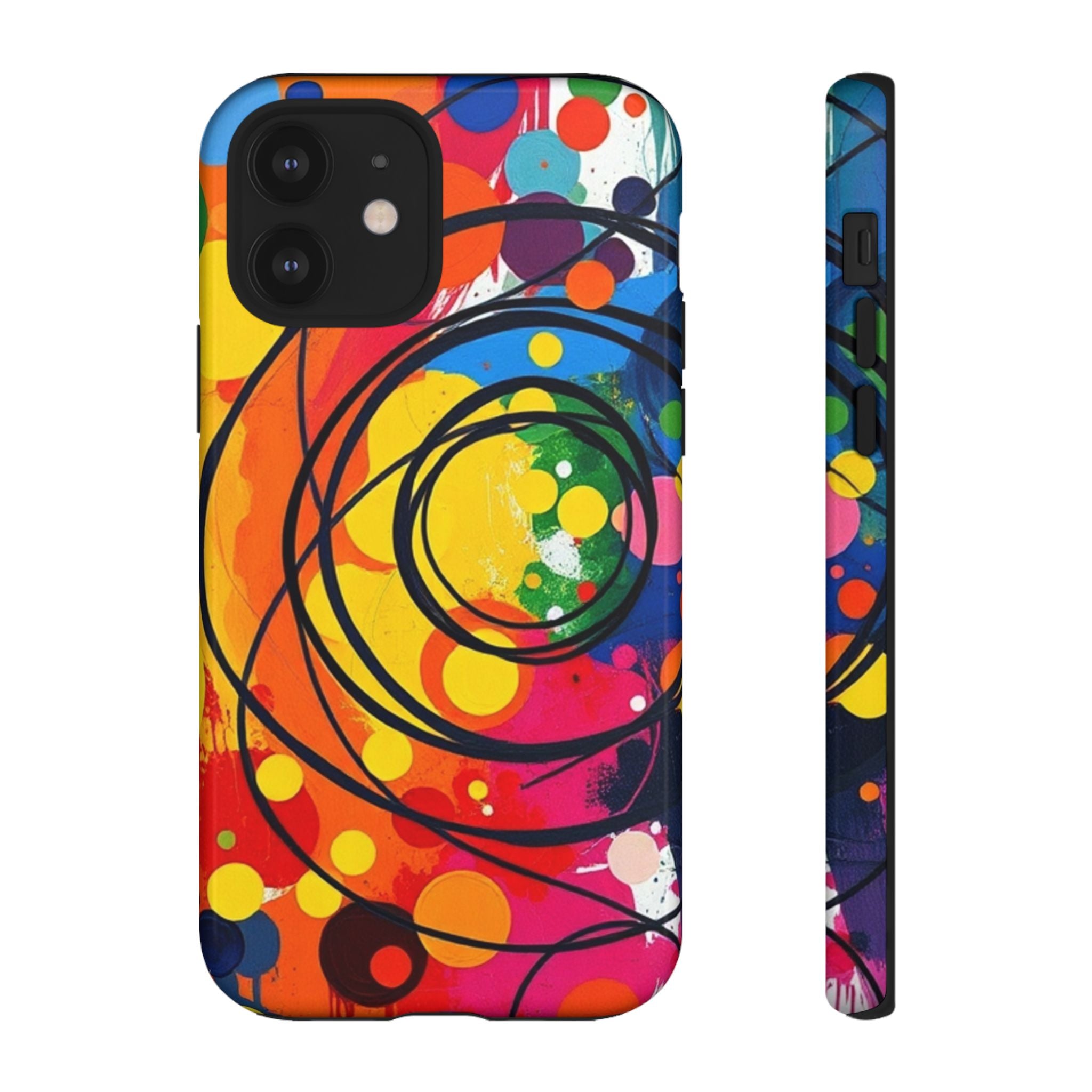 Colorful Abstract Rainbow Swirl Art Tough Case For Android & iPhone