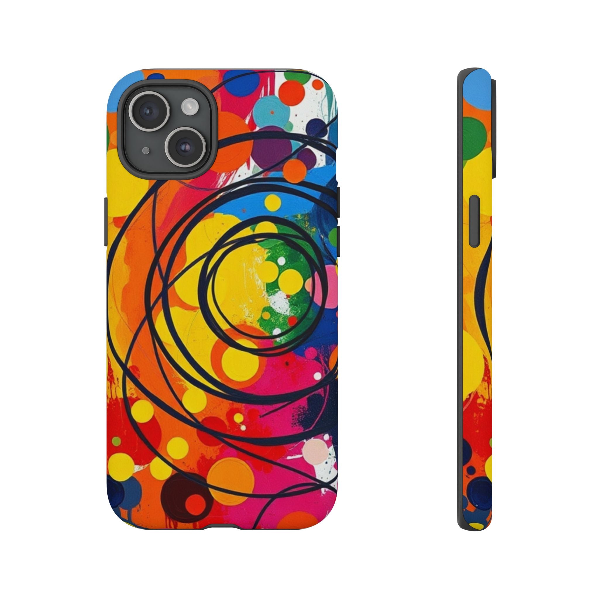 Colorful Abstract Rainbow Swirl Art Tough Case For Android & iPhone