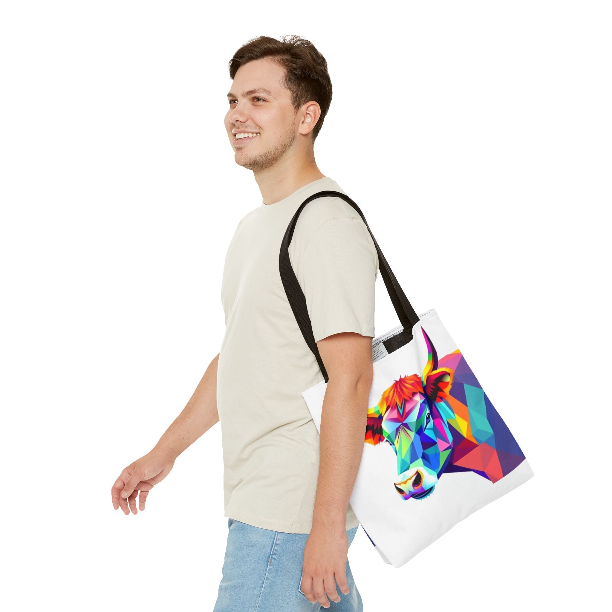 Colorful Cow Design - Tote Bag