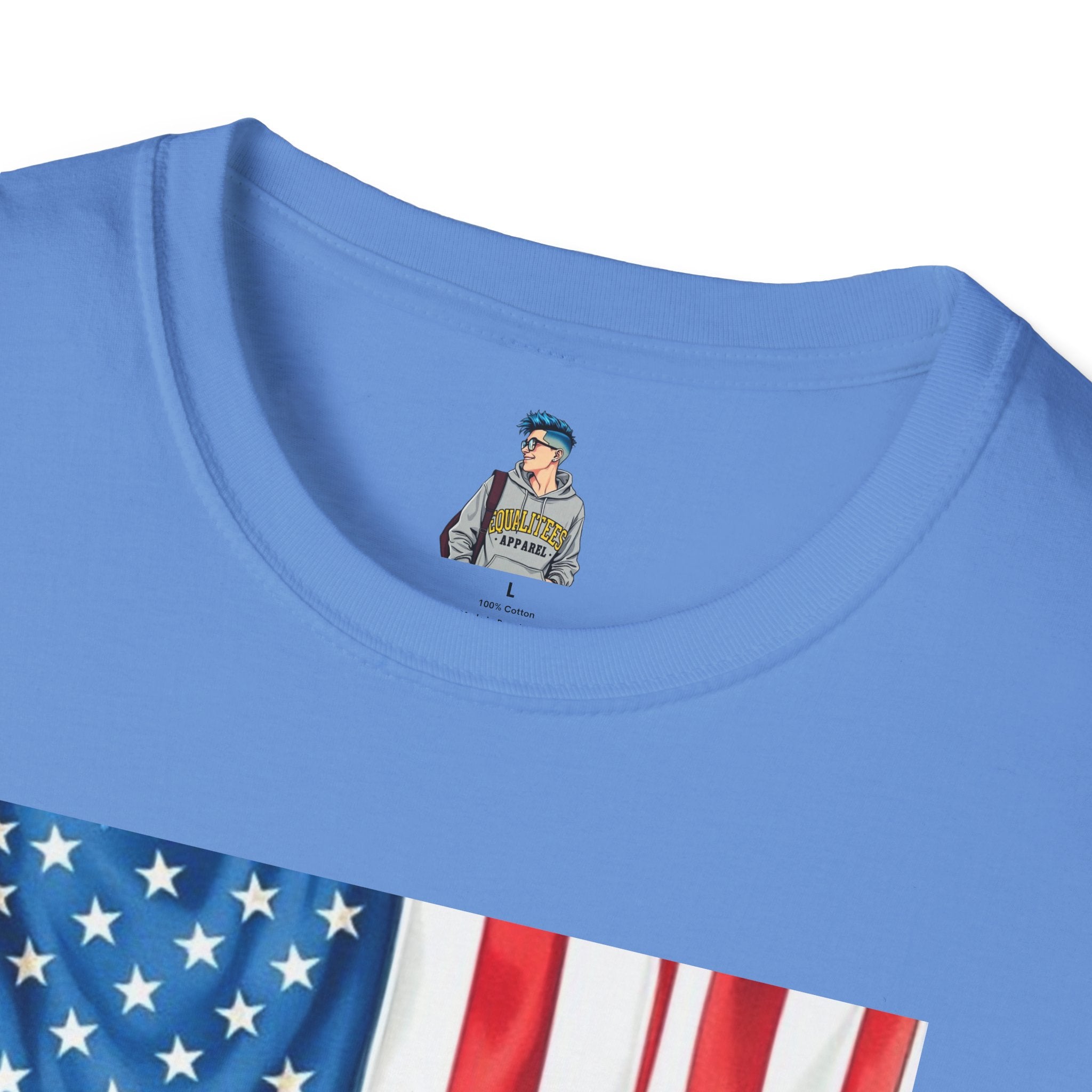 American Patriots Stand Behind Ukraine Unisex Softstyle T-Shirt - EqualiTees.Me