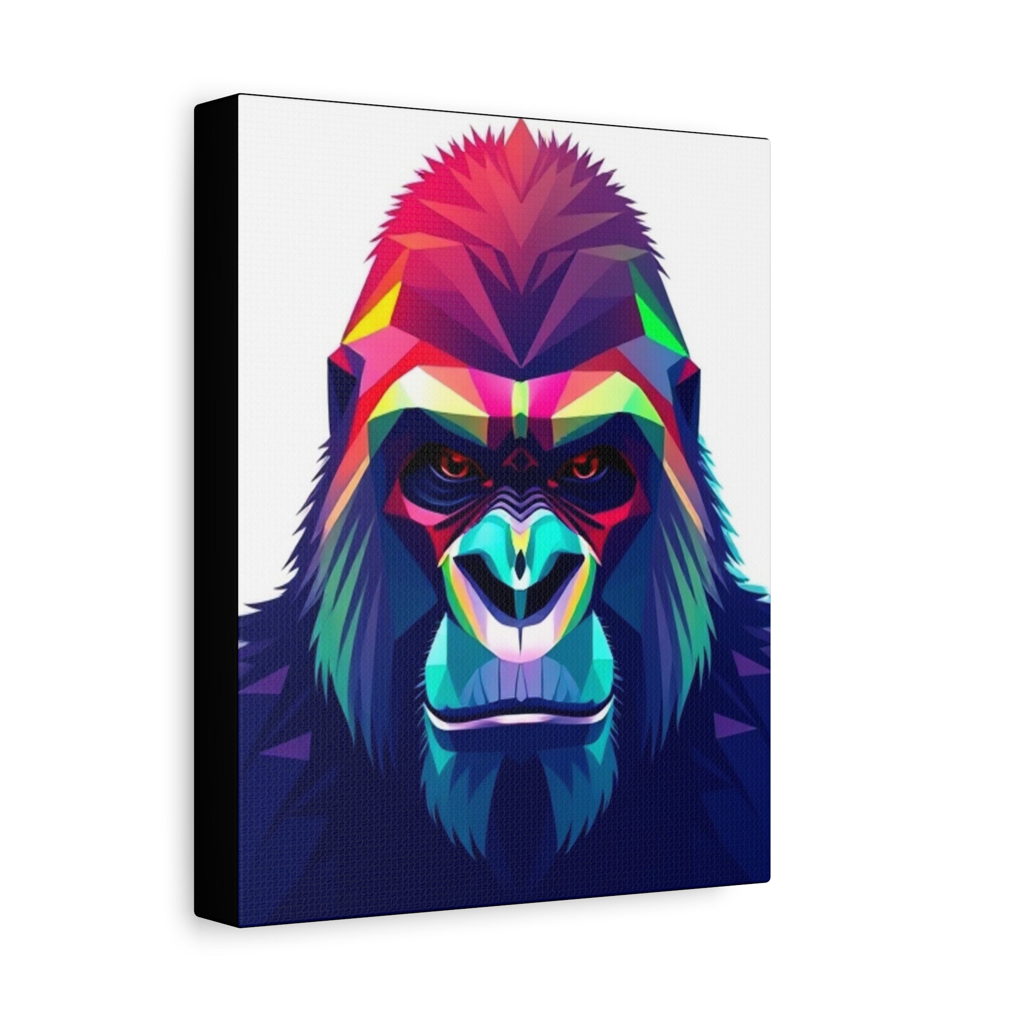 Colorful Gorilla Wall Art Canvas - Stretched Decorative Print