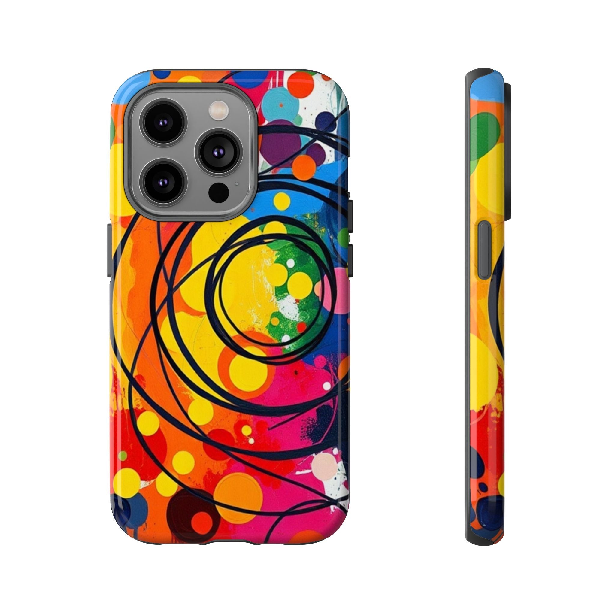 Colorful Abstract Rainbow Swirl Art Tough Case For Android & iPhone
