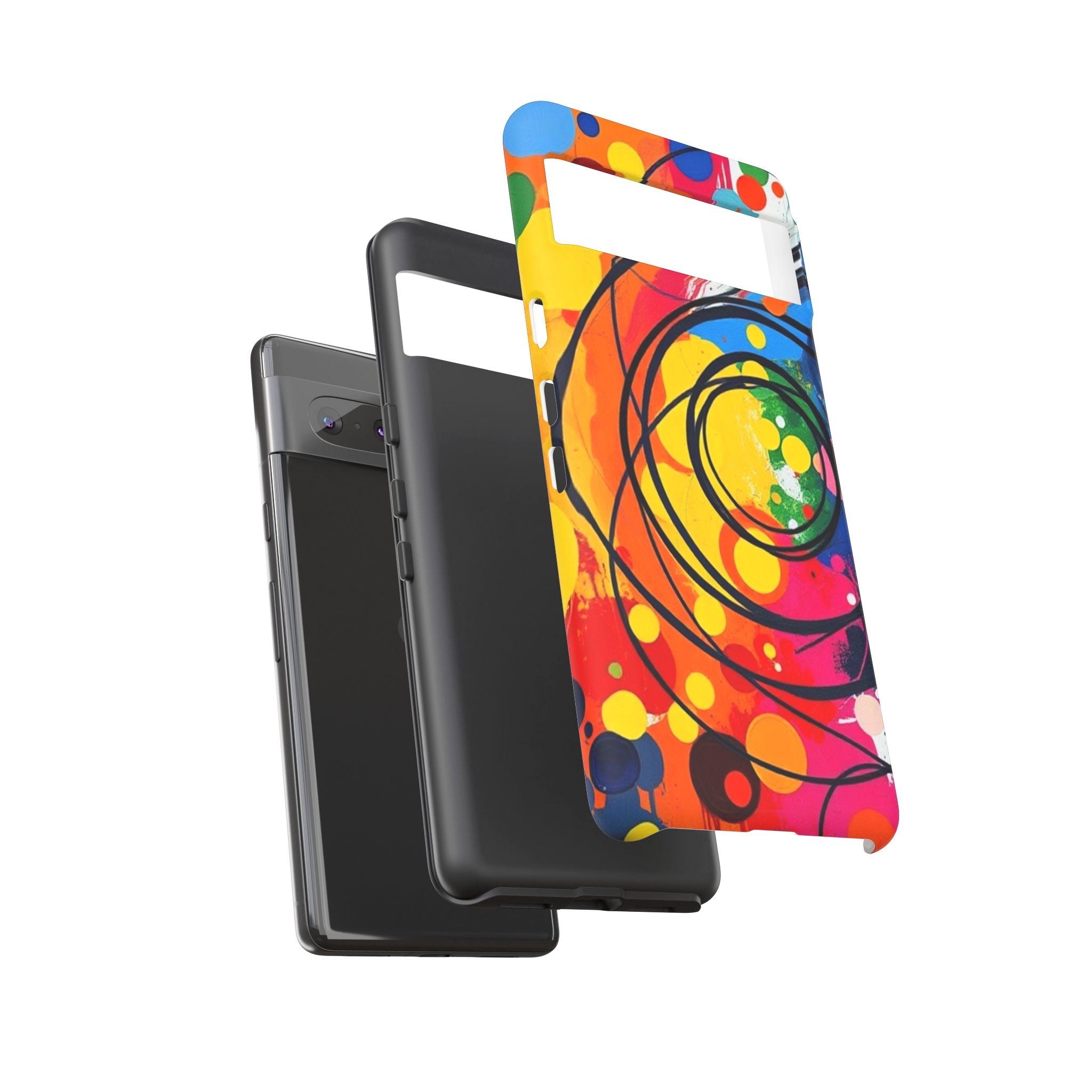 Colorful Abstract Rainbow Swirl Art Tough Case For Android & iPhone