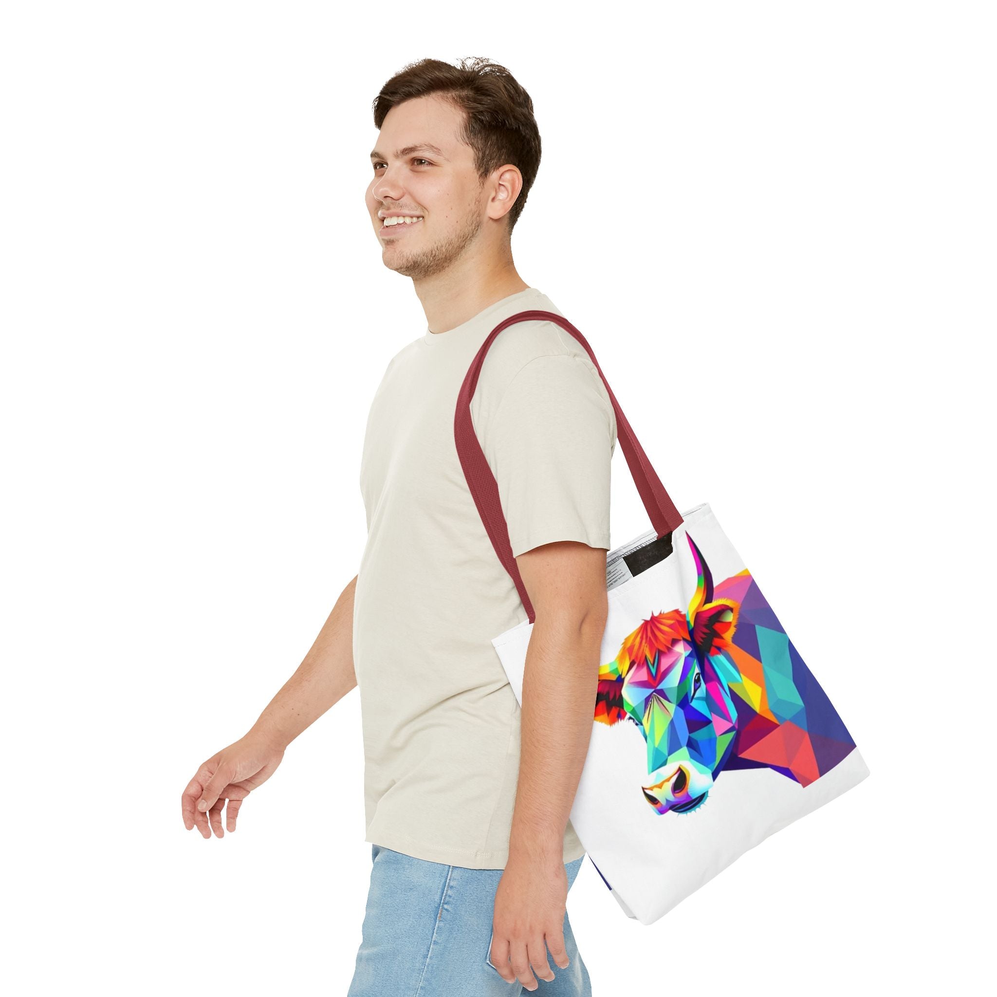 Colorful Cow Design - Tote Bag