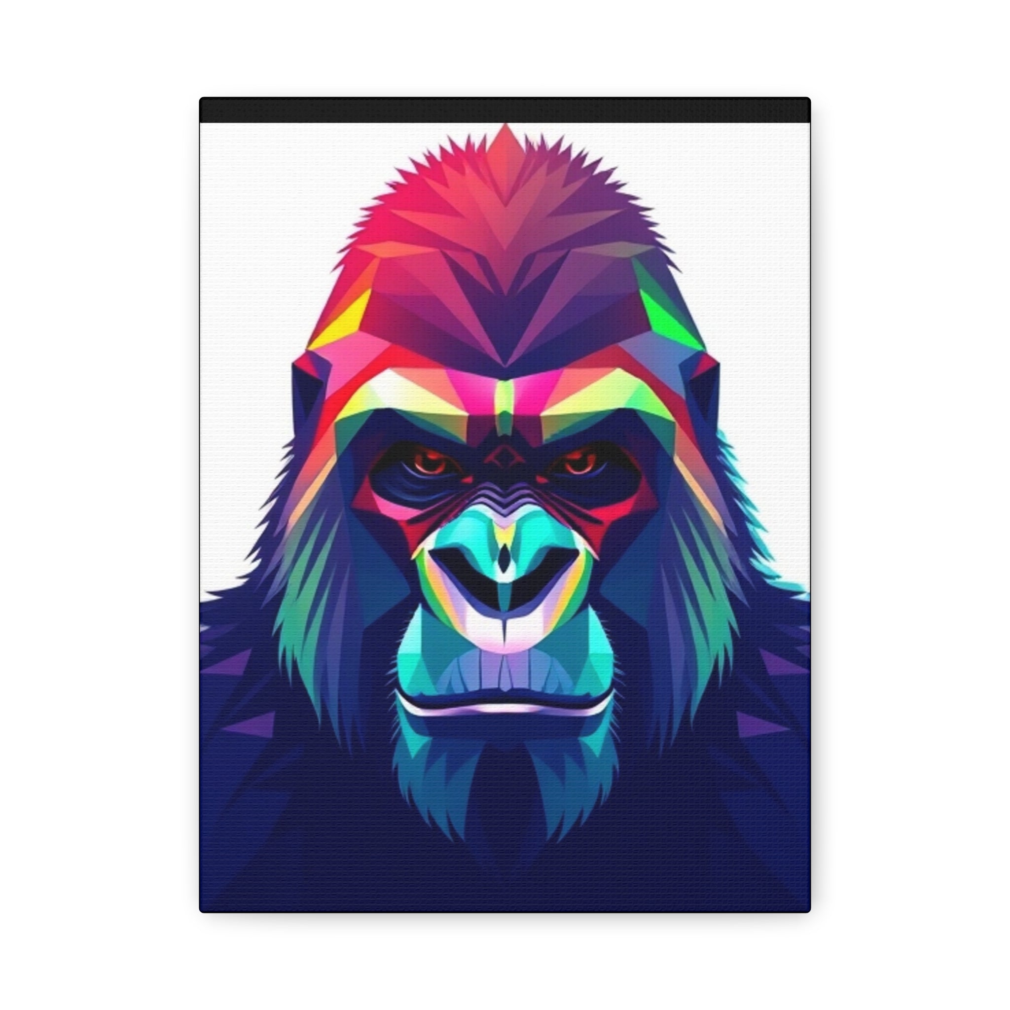 Colorful Gorilla Wall Art Canvas - Stretched Decorative Print