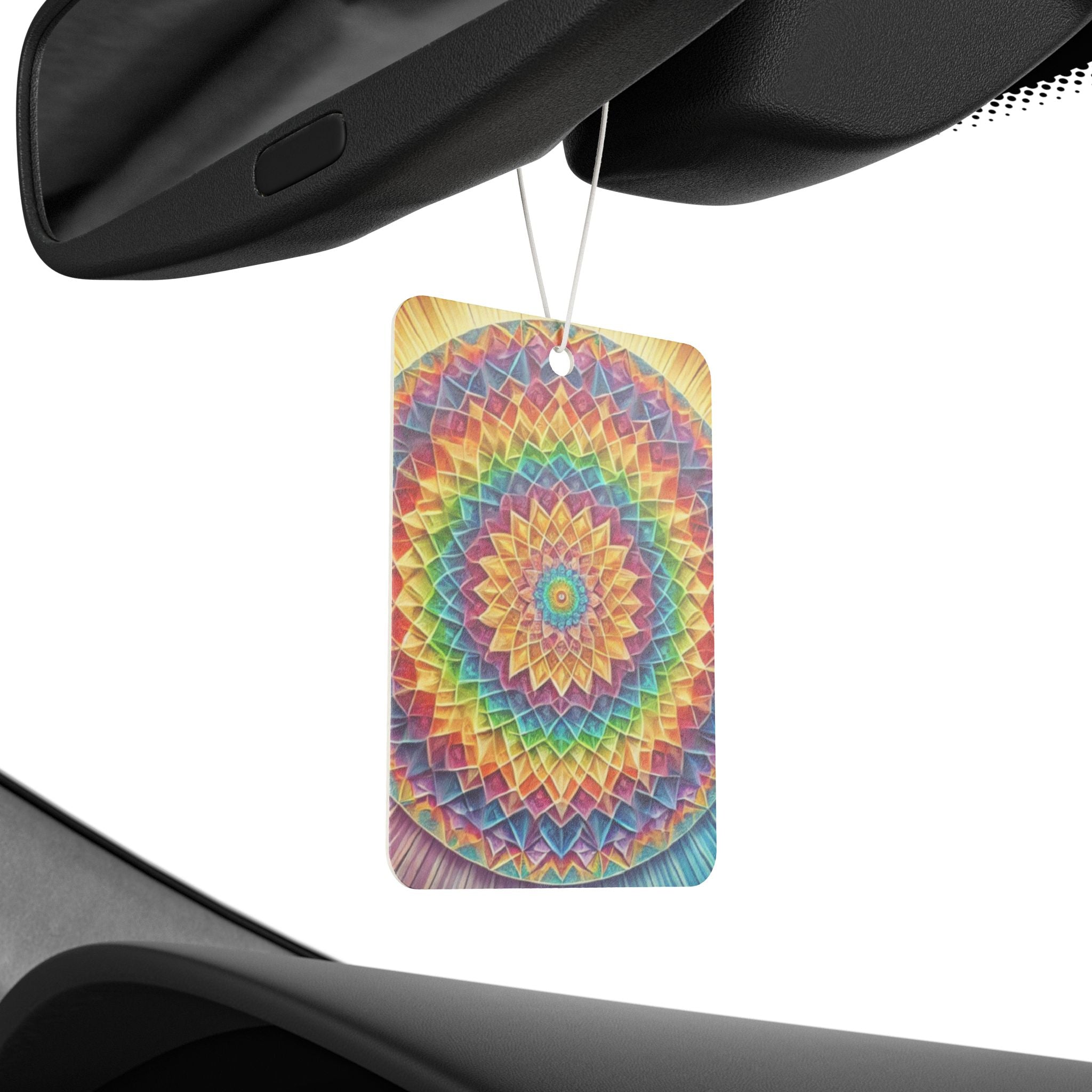 Colorful Mandala Car Air Freshener - Eclectic and Aromatic