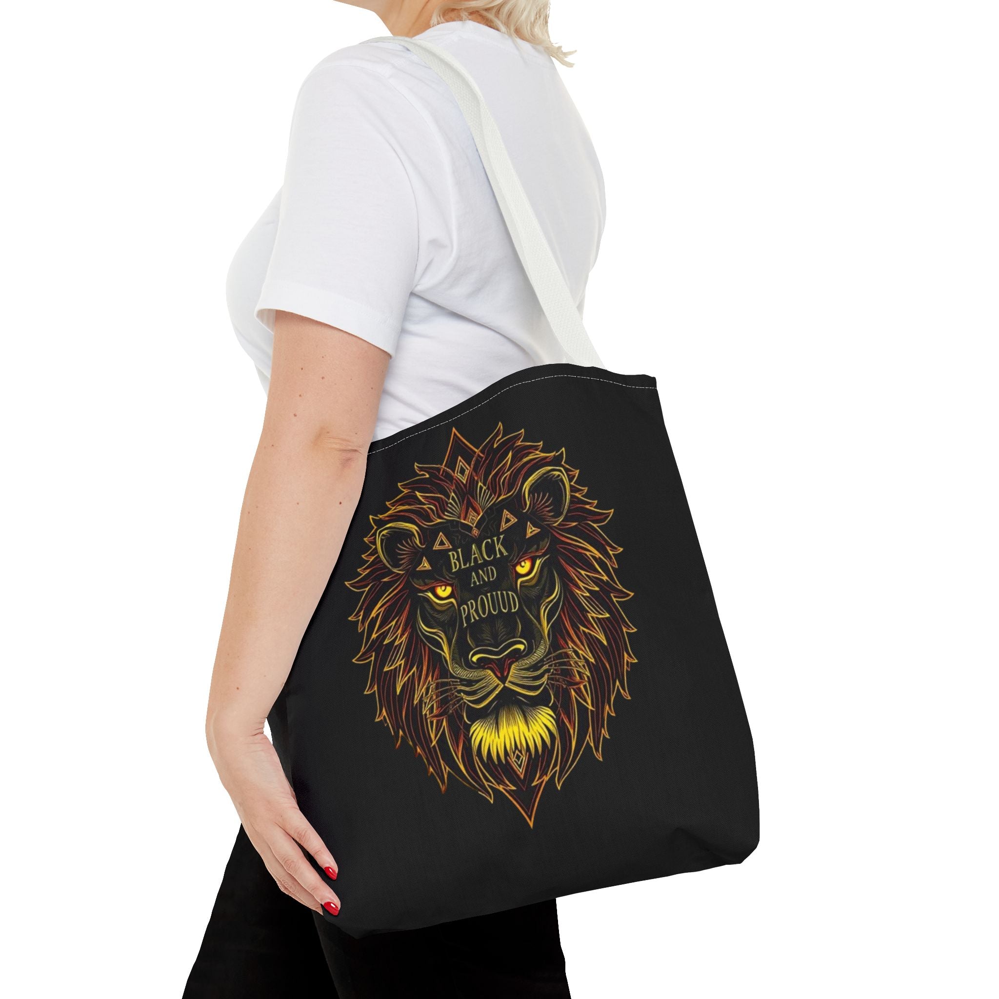 Black and Proud Lion Tote Bag