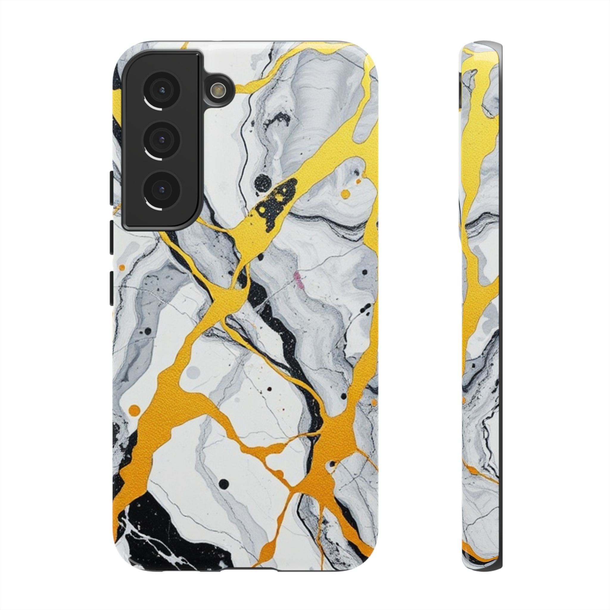 Beautiful Marble and Gold Design Tough Cases For Android & iPhone