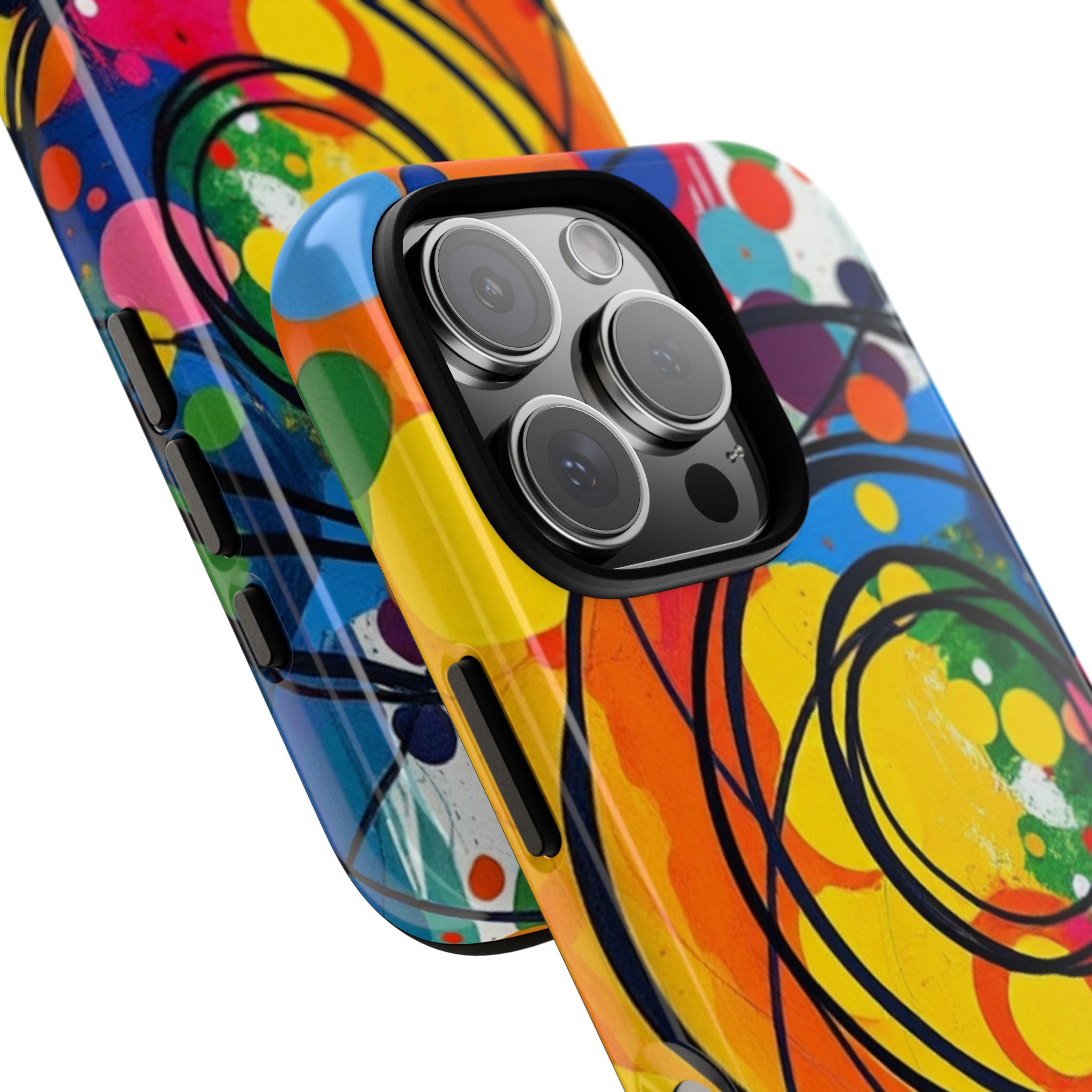 Colorful Abstract Rainbow Swirl Art Tough Case For Android & iPhone