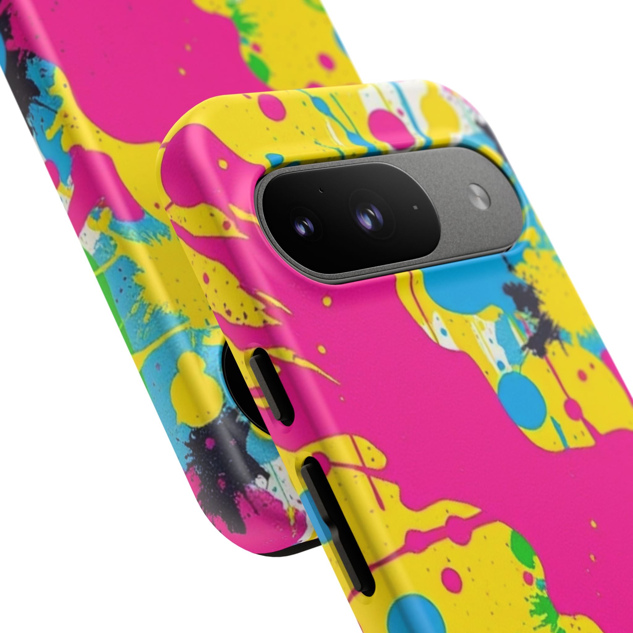 Android OR iPhone Compatible Cases - Crazy Retro Color Splash Design - Unique Tough Cases