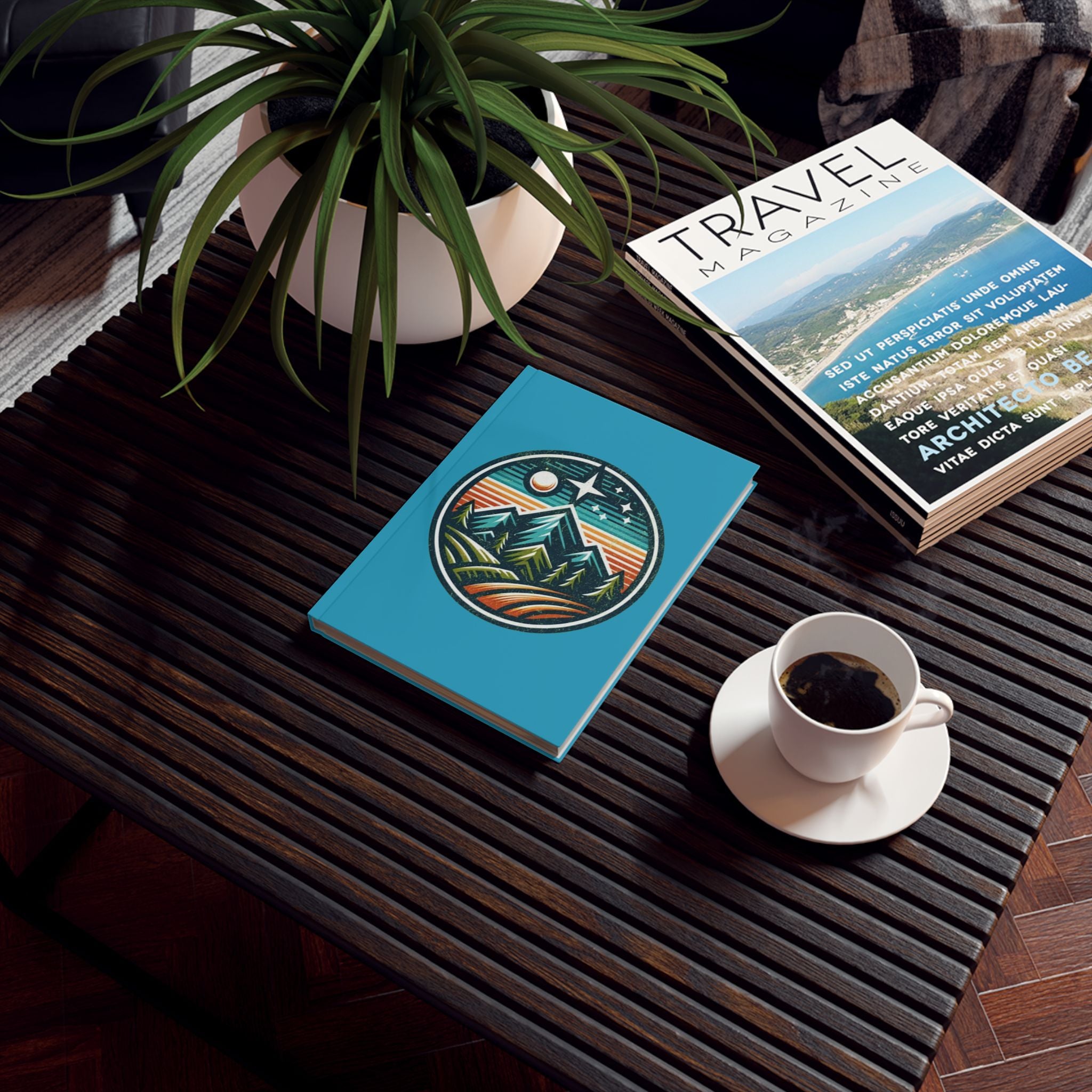 Blue Mountain Sketch Hard Backed Journal - Perfect for Gifts, Journaling, and Celebrations