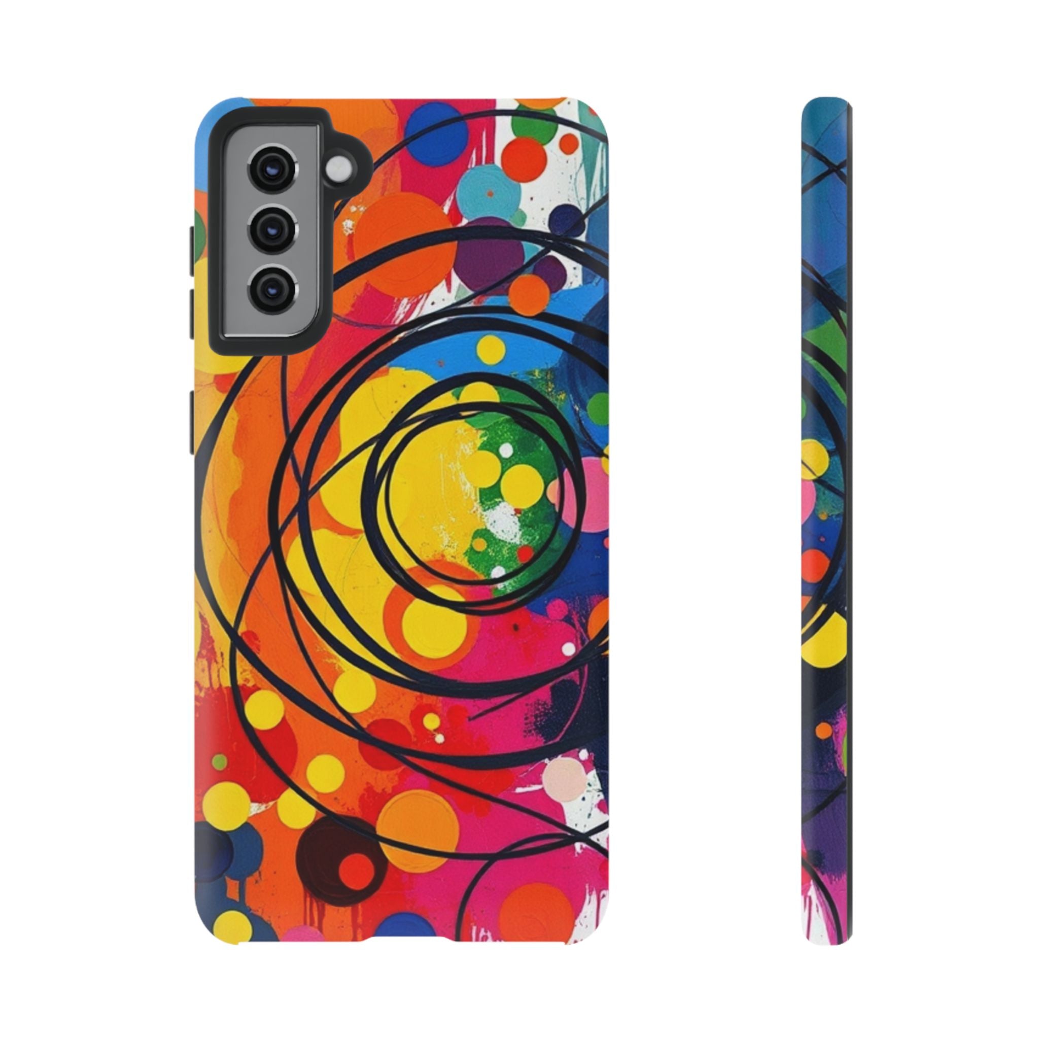 Colorful Abstract Rainbow Swirl Art Tough Case For Android & iPhone