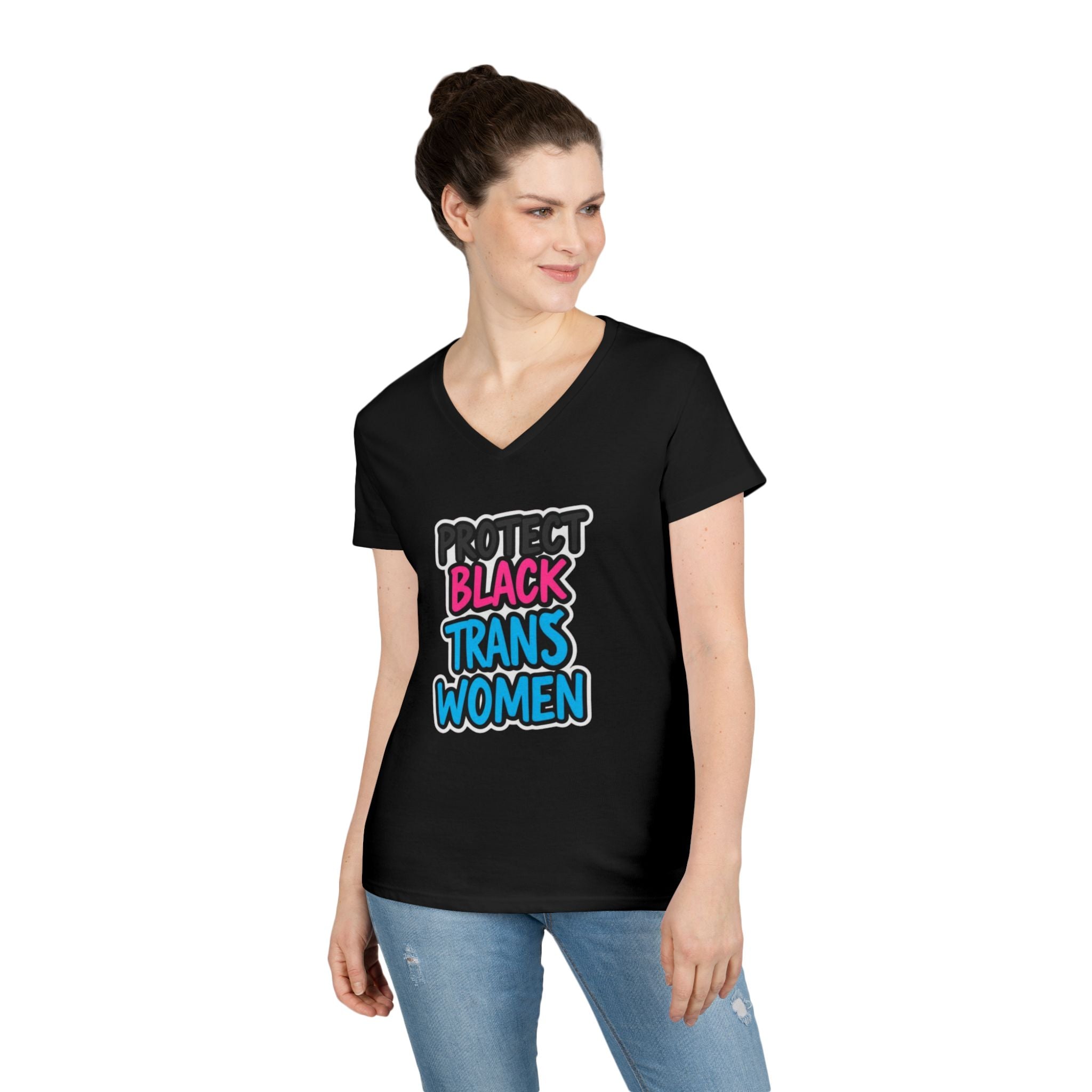 Protect Black Trans Women V-Neck T-Shirt