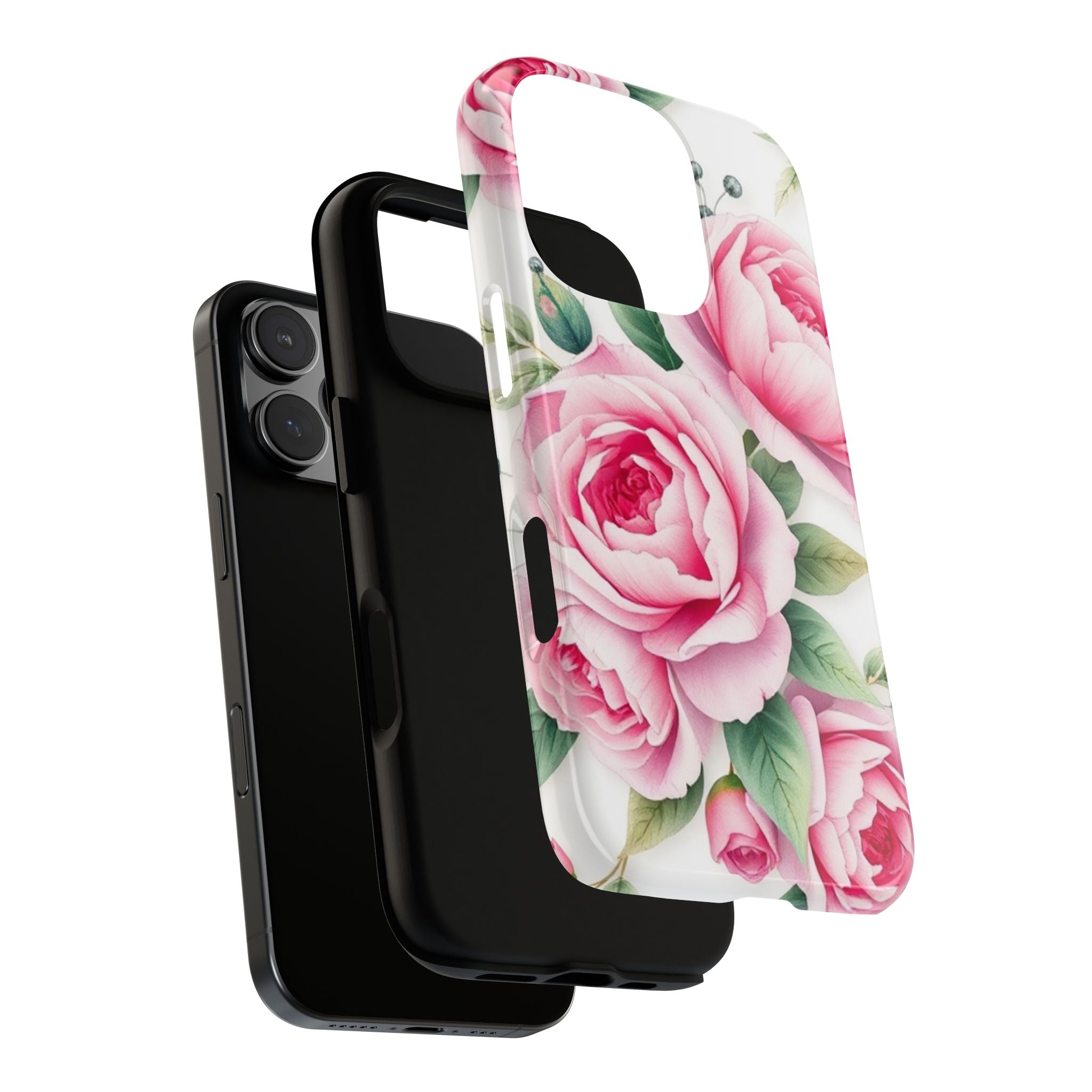 Android OR iPhone Compatible Cases - Pink Flower Design - Unique Tough Cases