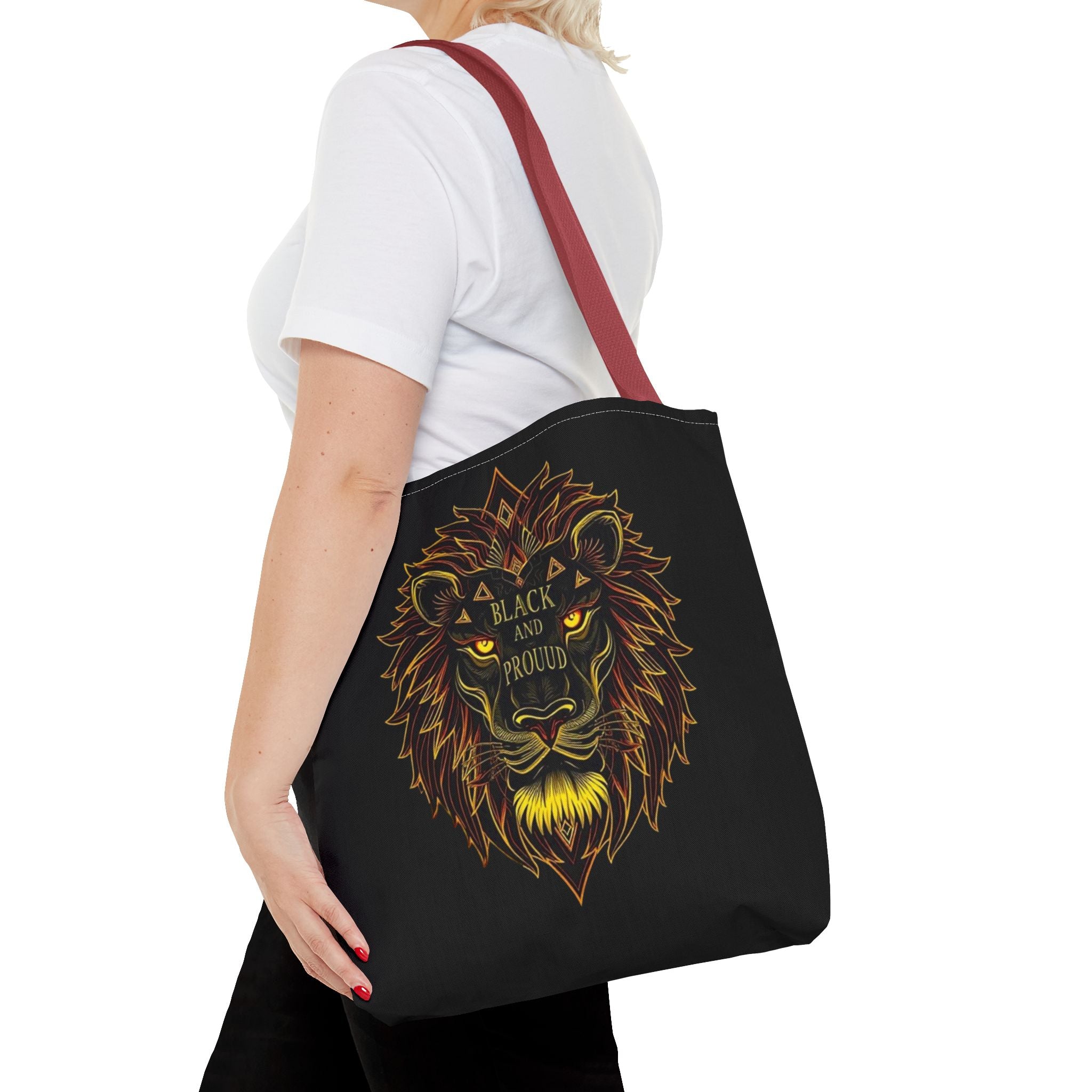 Black and Proud Lion Tote Bag