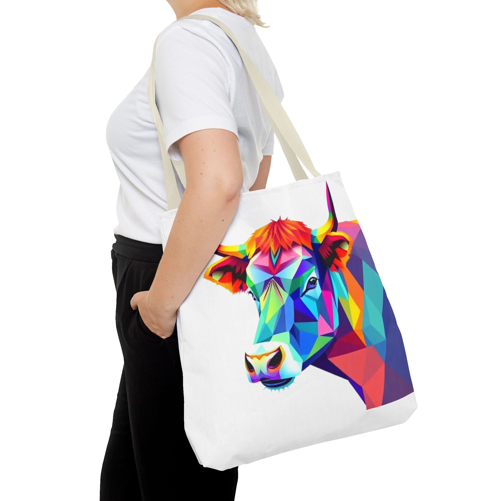 Colorful Cow Design - Tote Bag