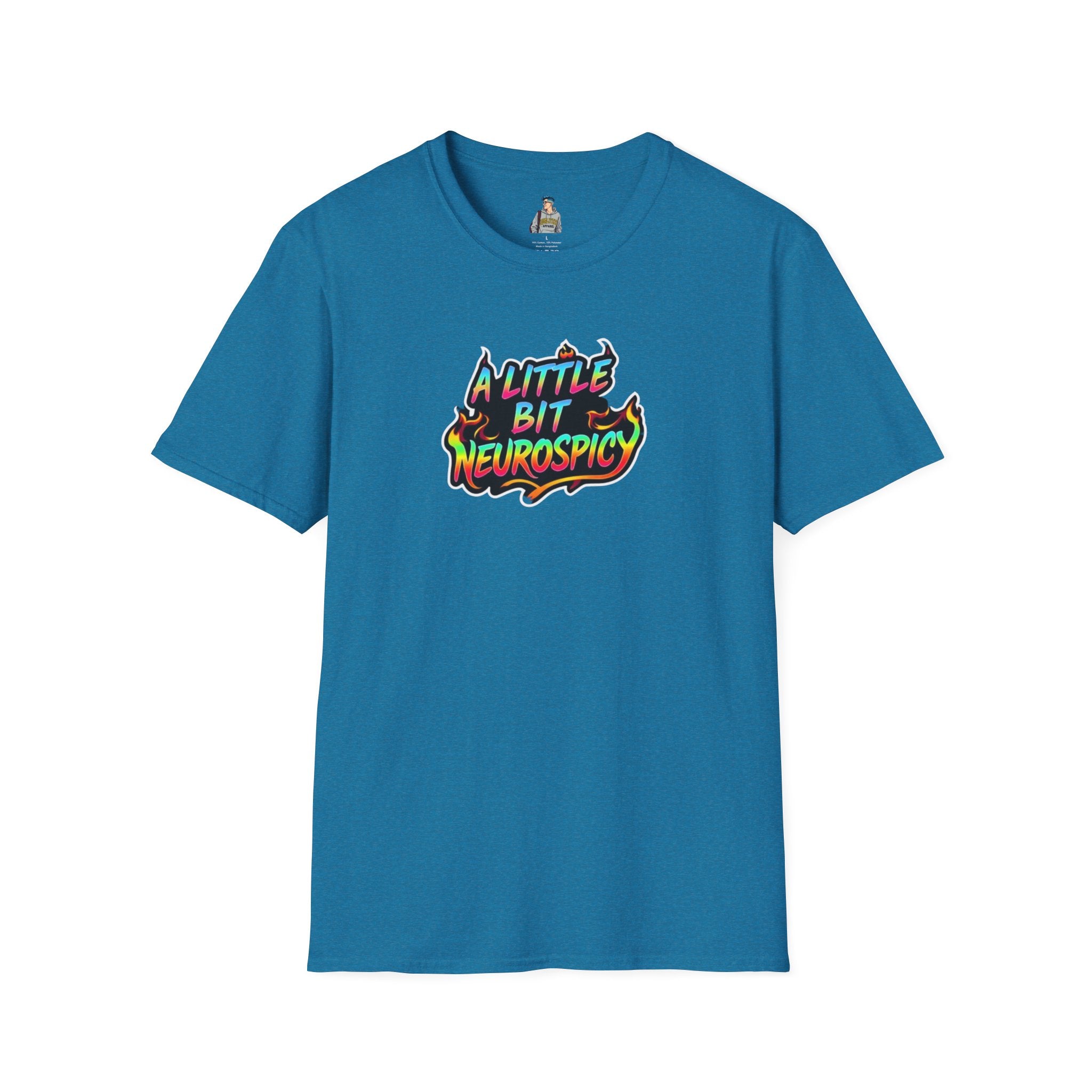 A Little Bit Neurospicy Unisex Softstyle T-Shirt - Fun & Quirky Graphic Tee for Neurodivergent Awareness