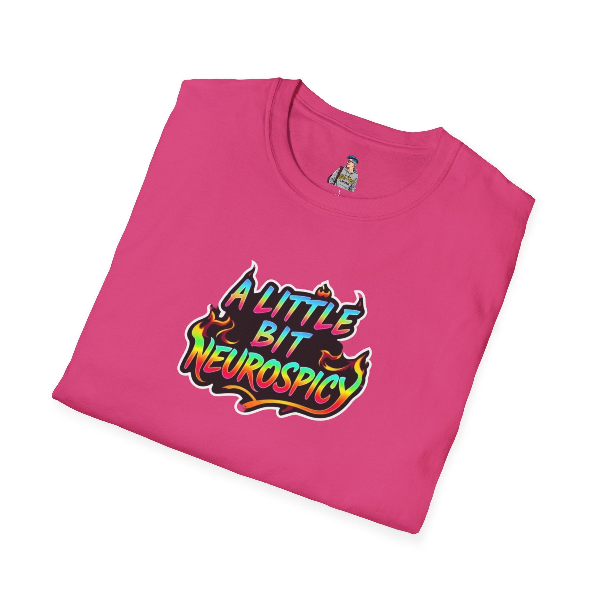A Little Bit Neurospicy Unisex Softstyle T-Shirt - Fun & Quirky Graphic Tee for Neurodivergent Awareness