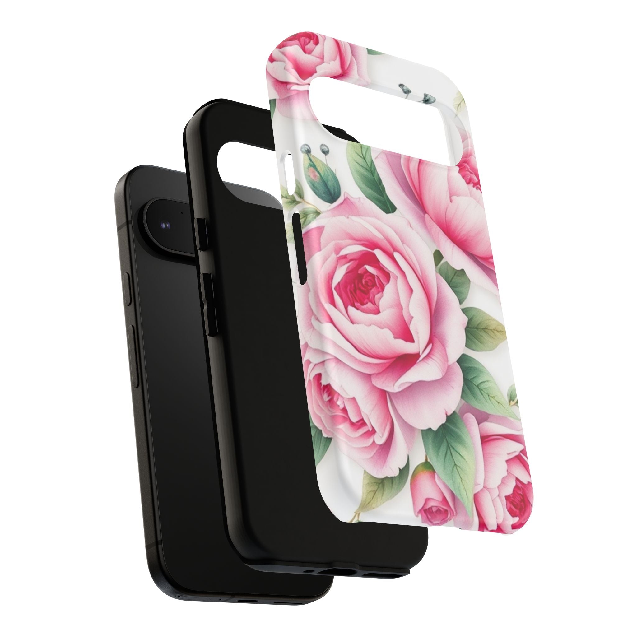 Android OR iPhone Compatible Cases - Pink Flower Design - Unique Tough Cases