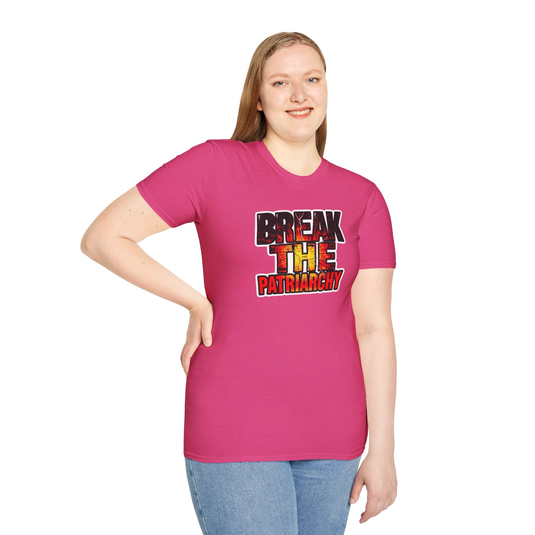 Break the Patriarchy Unisex Softstyle T-Shirt - Empowerment Wear for Social Change
