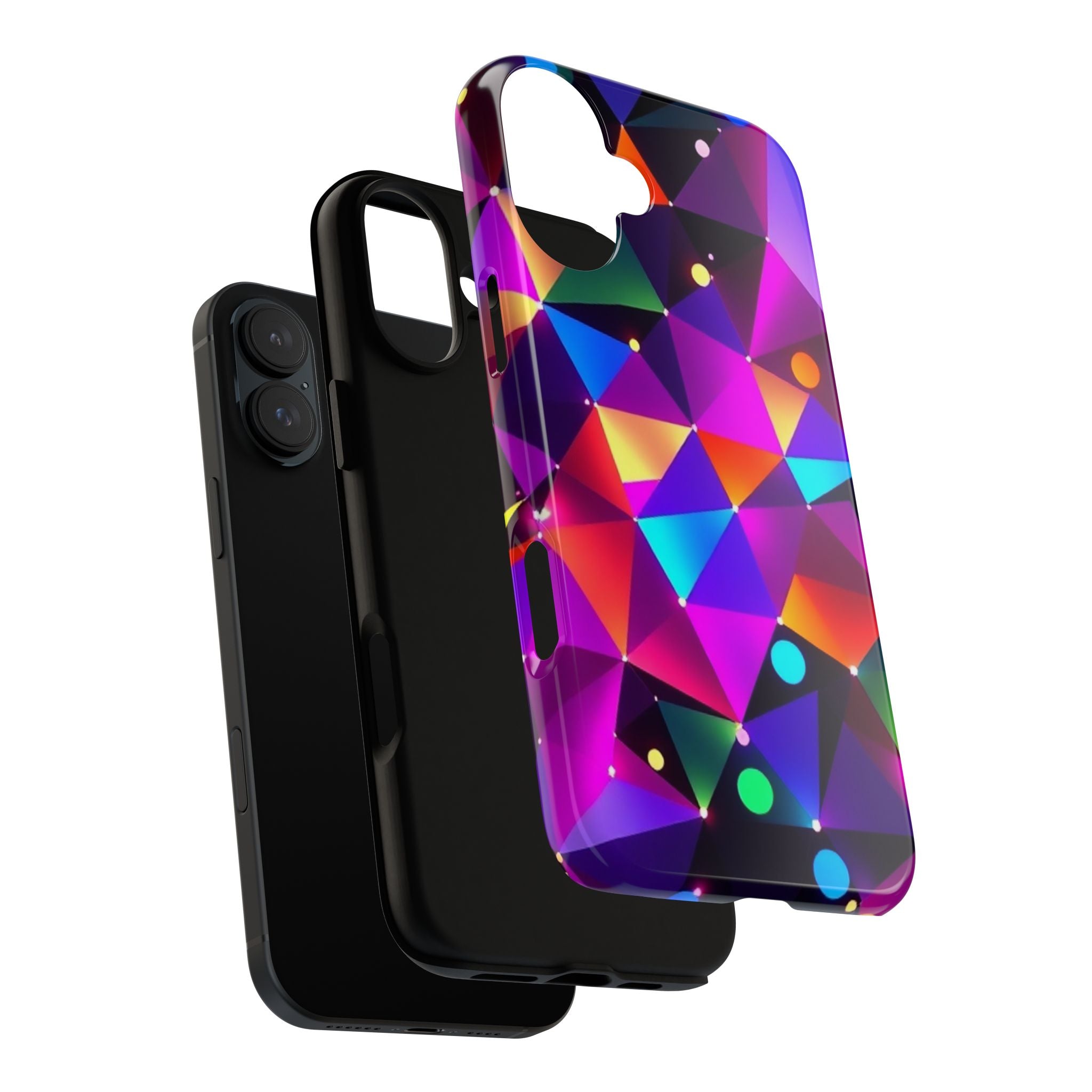 Android OR iPhone Compatible Cases - Colorful Angles Design - Unique Tough Cases