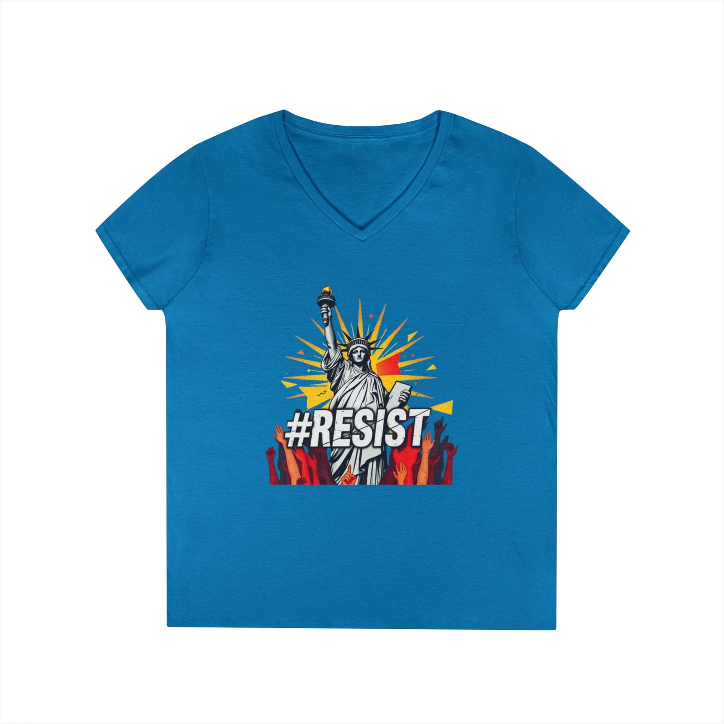 #RESIST Ladies' V-Neck T-Shirt - Empowering Activism Apparel