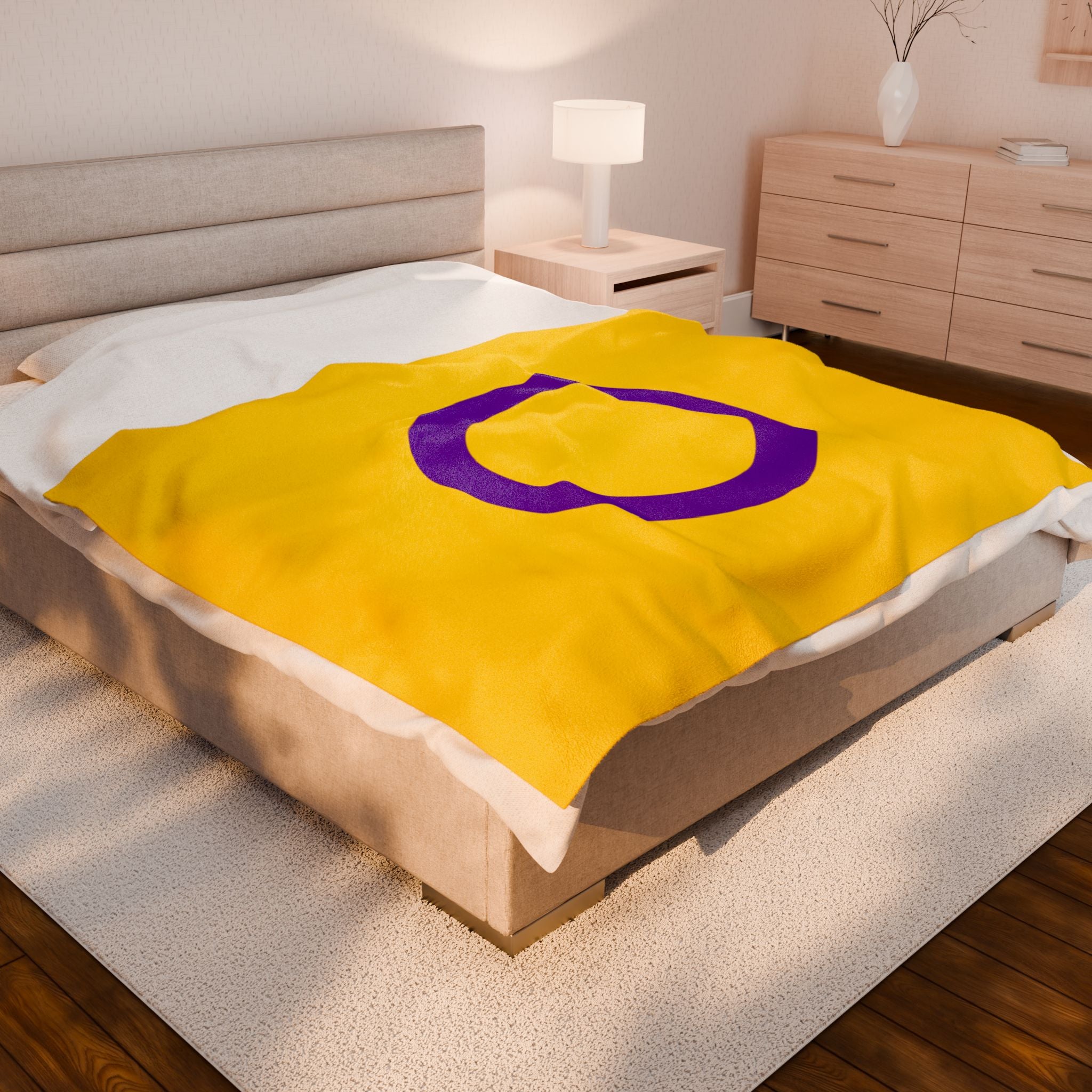 Intersex Pride Flag - Bright and Soft Velveteen Plush Blanket