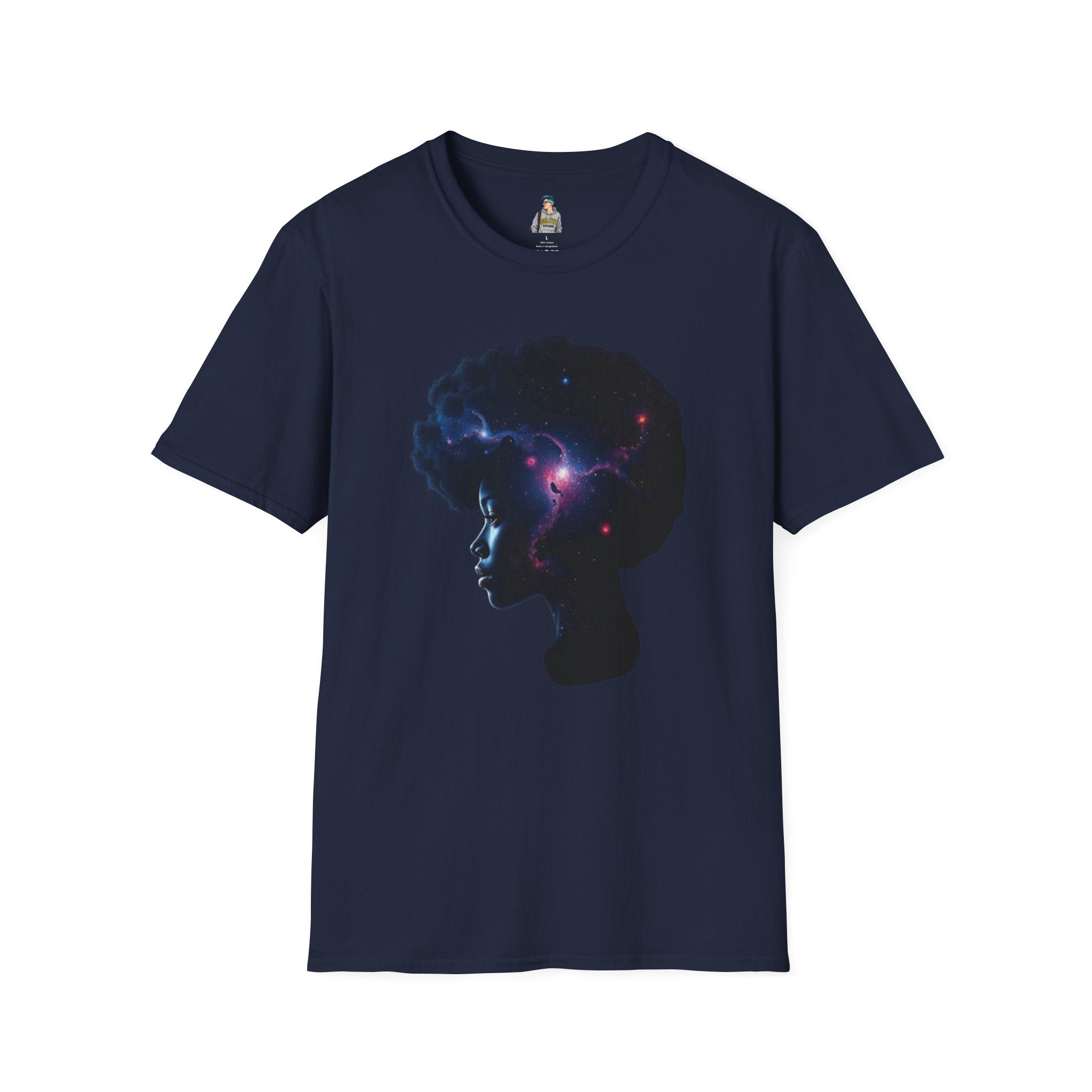 Black Universe Female Silhouette Unisex Softstyle T-Shirt - Celebrate Black Culture