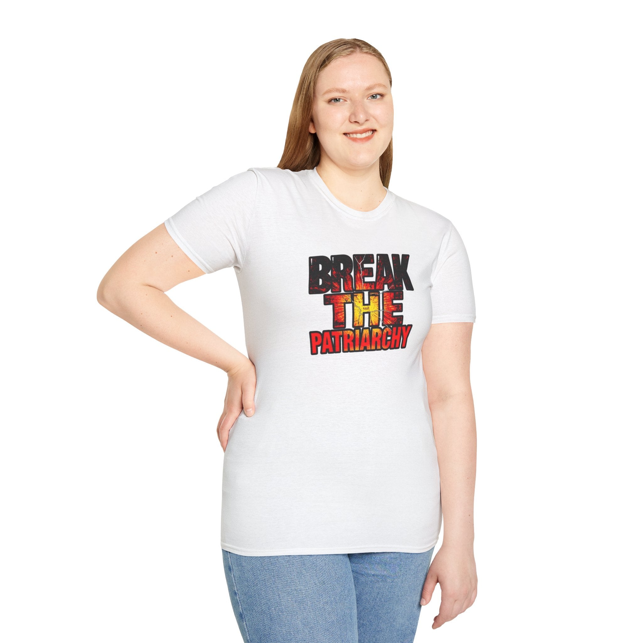 Break the Patriarchy Unisex Softstyle T-Shirt - Empowerment Wear for Social Change